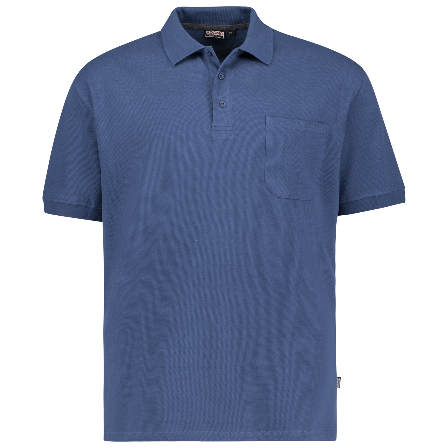 Admiralblaues Kurzarm Polo Shirt KENO von ADAMO in Pique Qualität für Herren in großen Größen bis 10XL