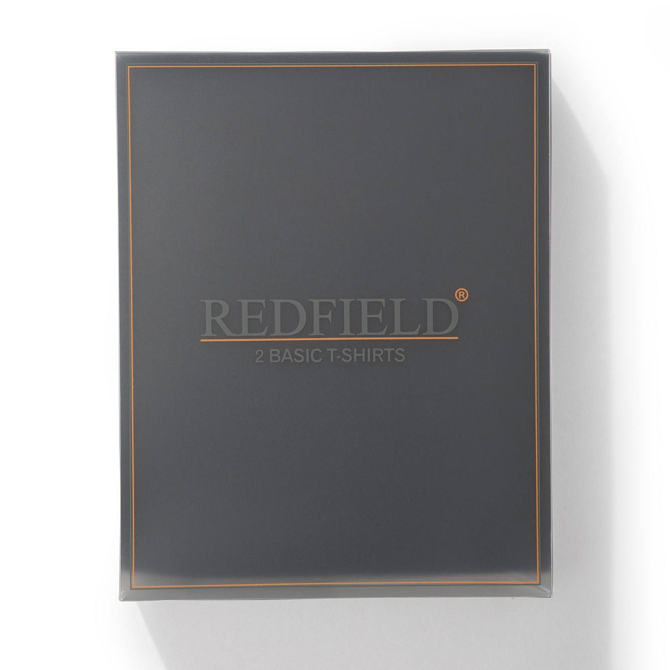 Dunkelgraues Rundhals-T-Shirt im Doppelpack von Redfield in Übergrößen bis 10XL für Herren