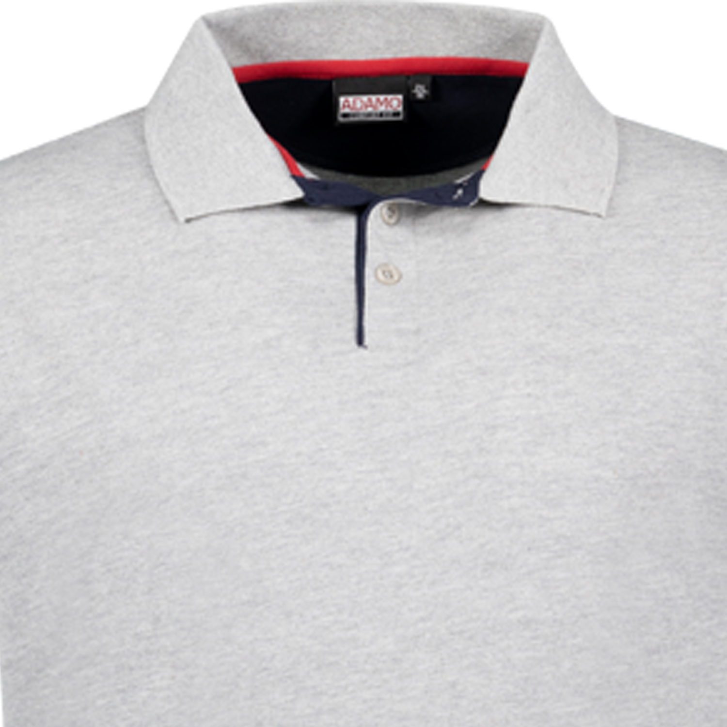 Adamo Herren Poloshirt Modell Pablo Singlepique 180 graumeliert COMFORT FIT in Übergrößen 2XL bis 12XL