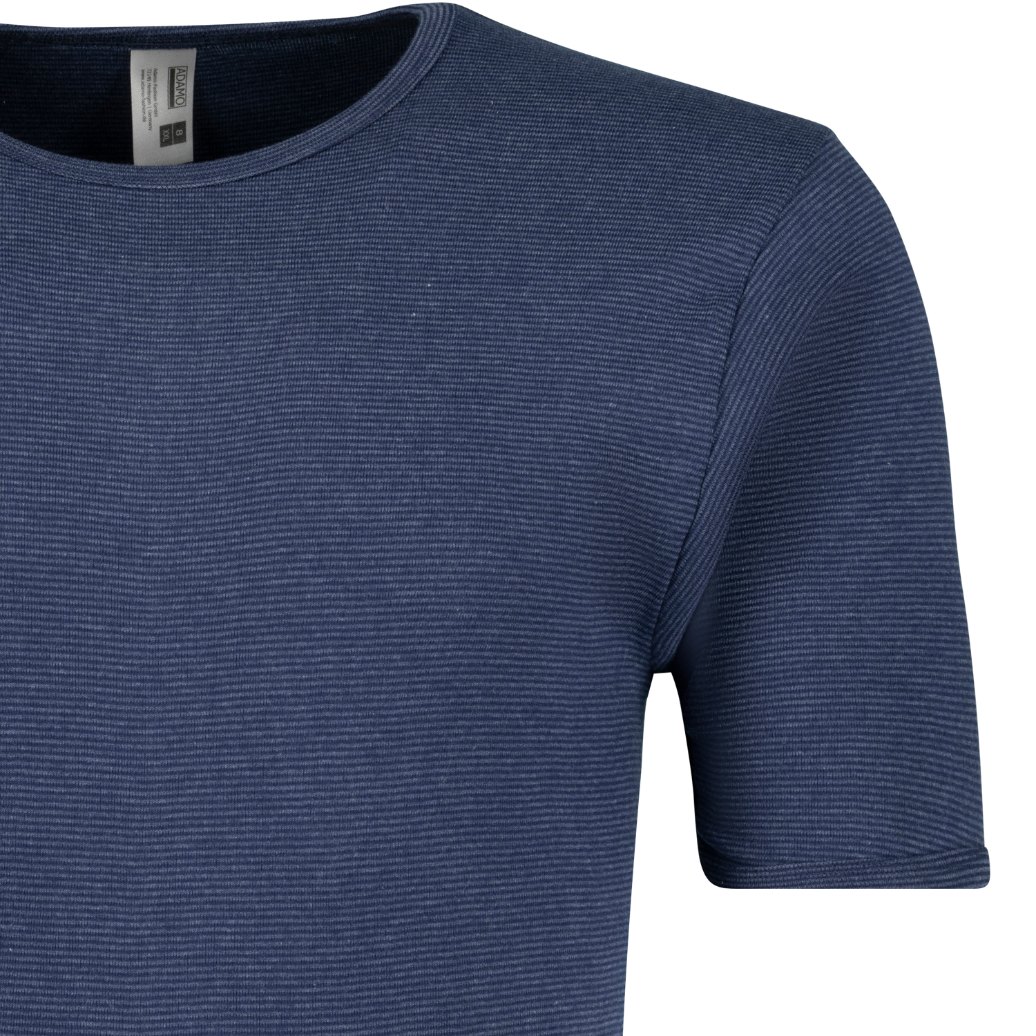 ADAMO Feinripp- Unterhemd mit halbem Arm in dunkelblau bis Übergröße 20