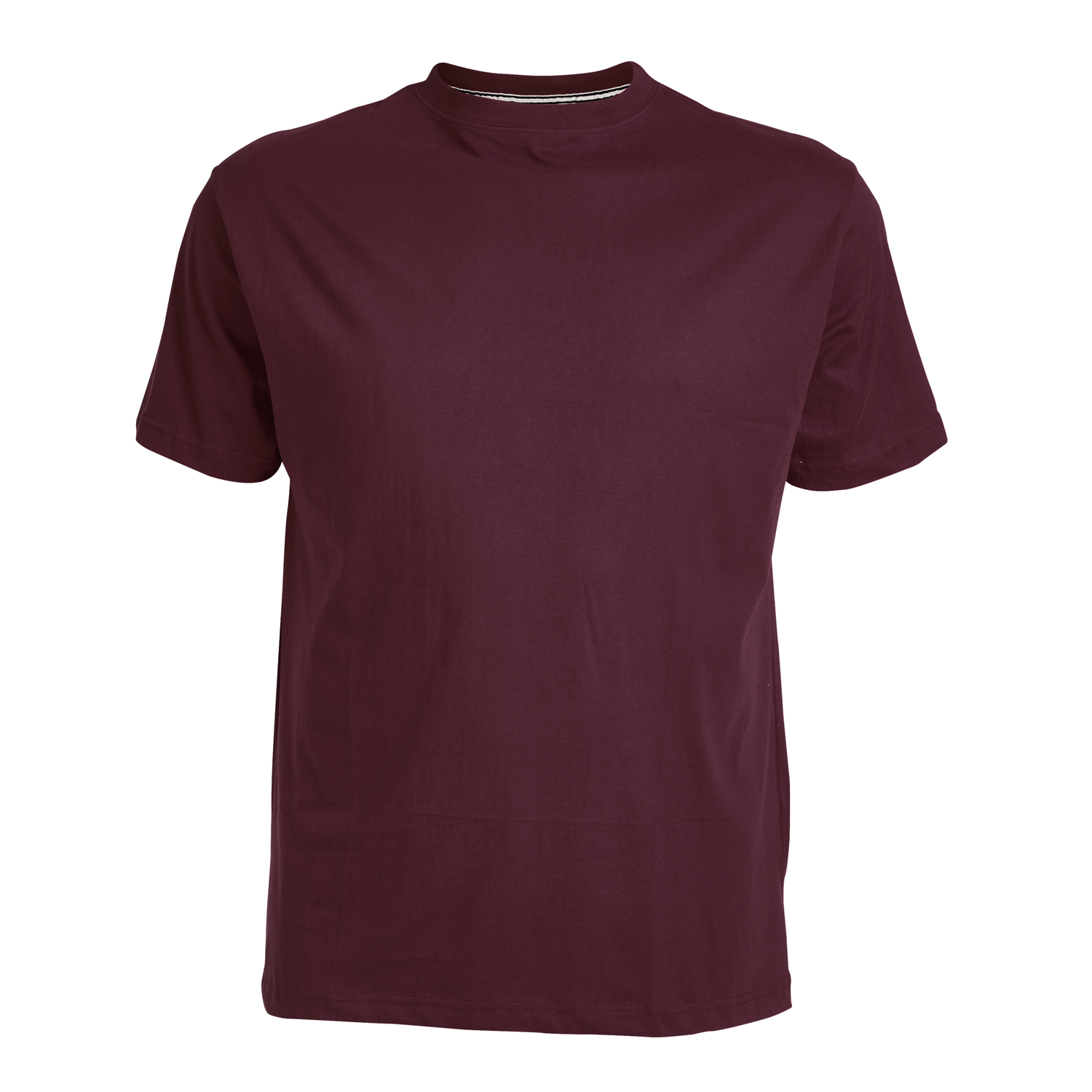 T-shirt bordeaux col rond de North56°4 grandes tailles jusqu'au 8XL
