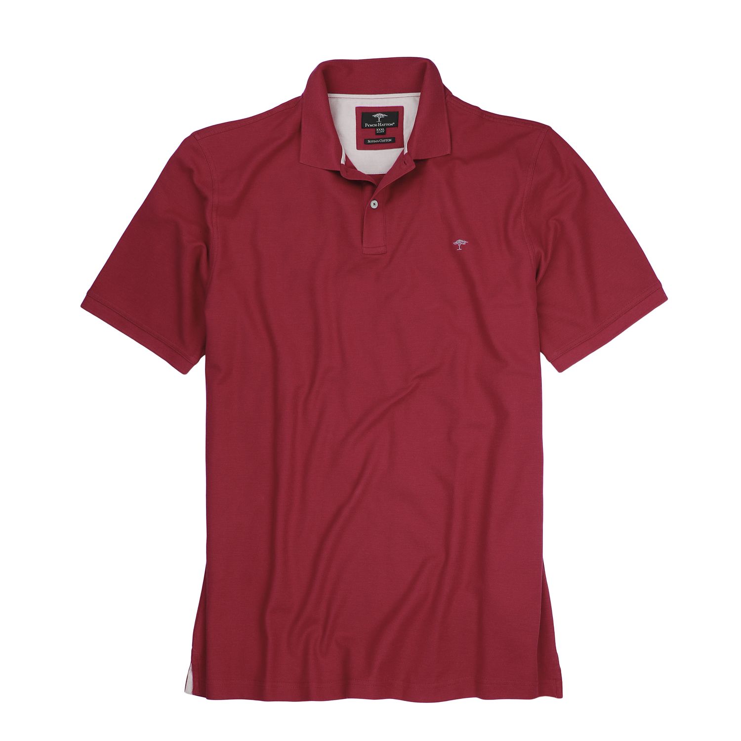 Polo shirt for men by Fynch-Hatton in burgundy red up to oversize 6XL 