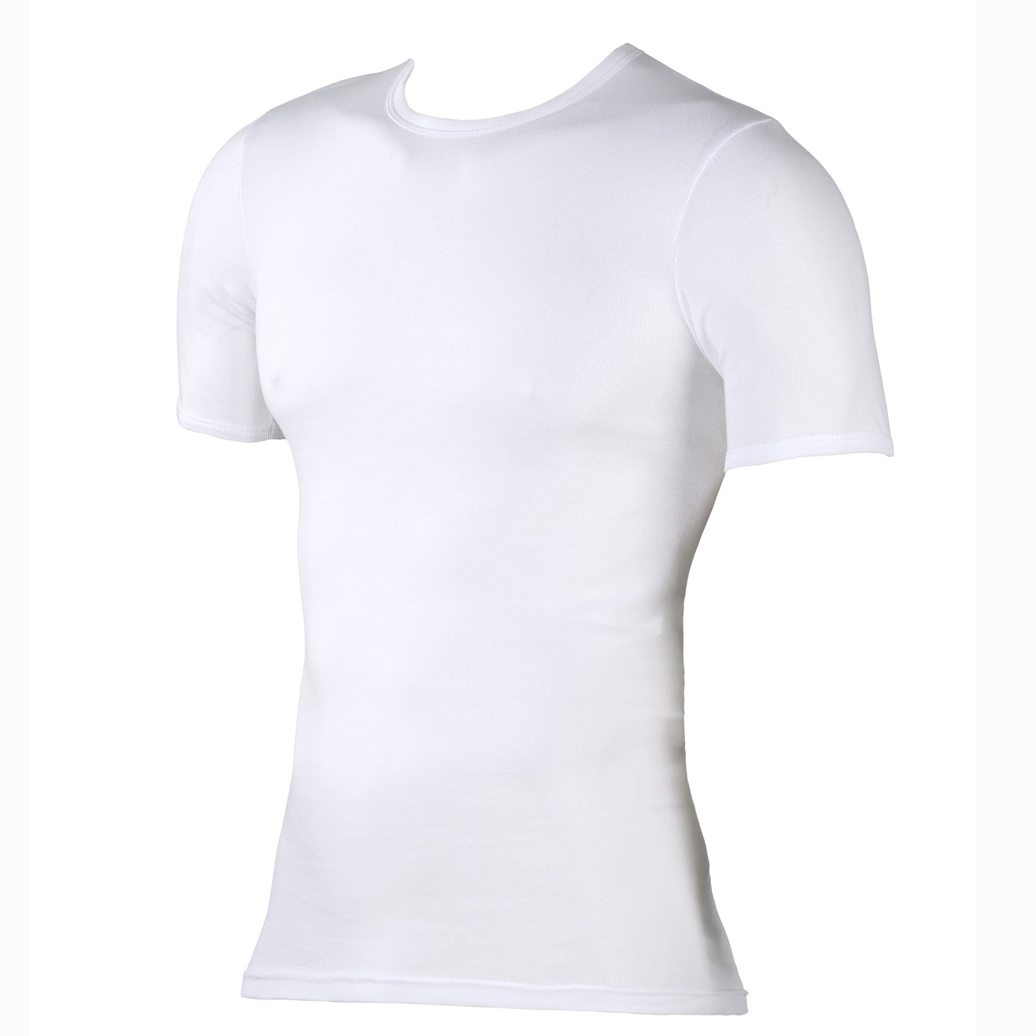 Weißes T-Shirt aus Feinripp von Kapart in Übergrößen bis 20