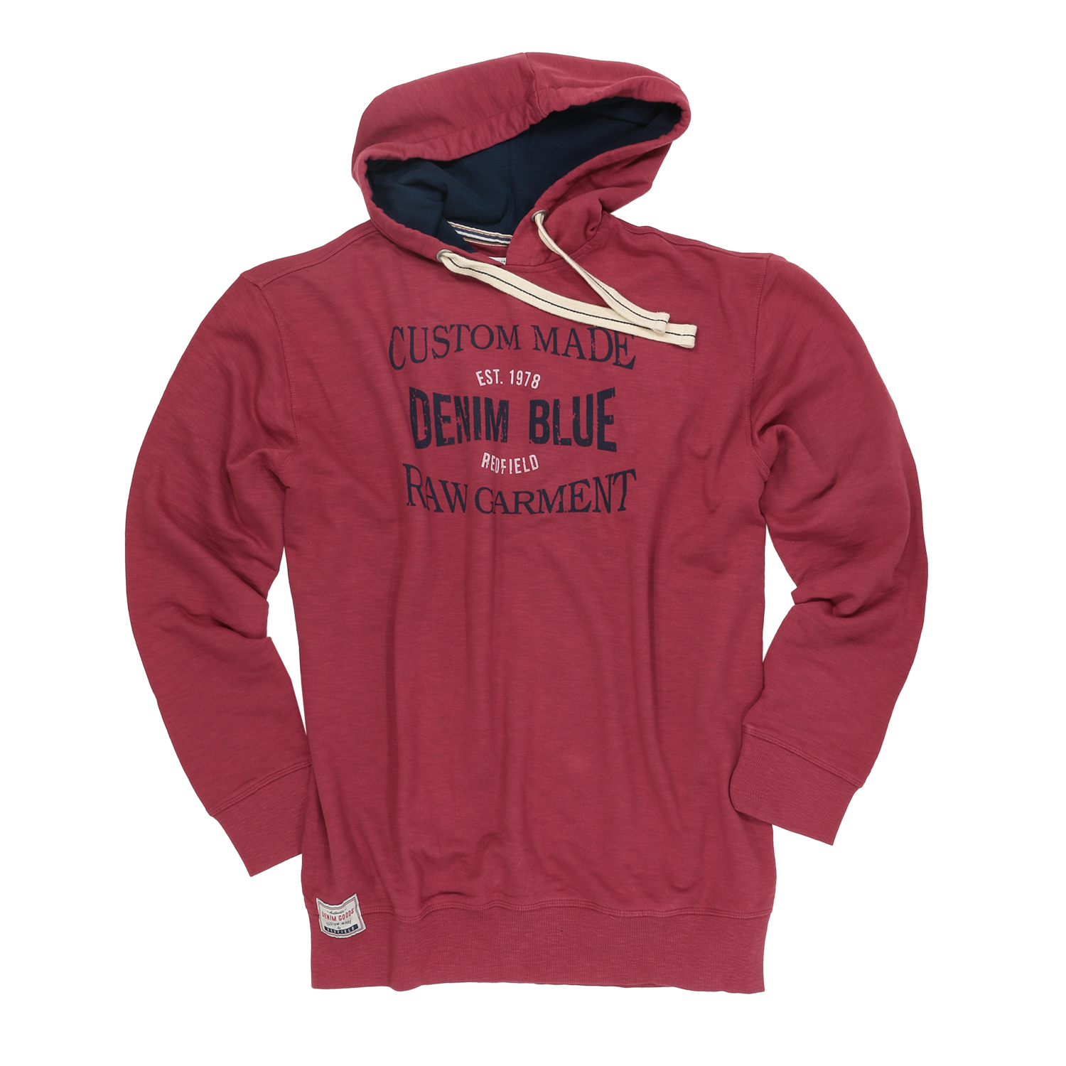 Sweatshirt mit Kapuze in dark cranberry für Herren in XXL Größen von Redfield
