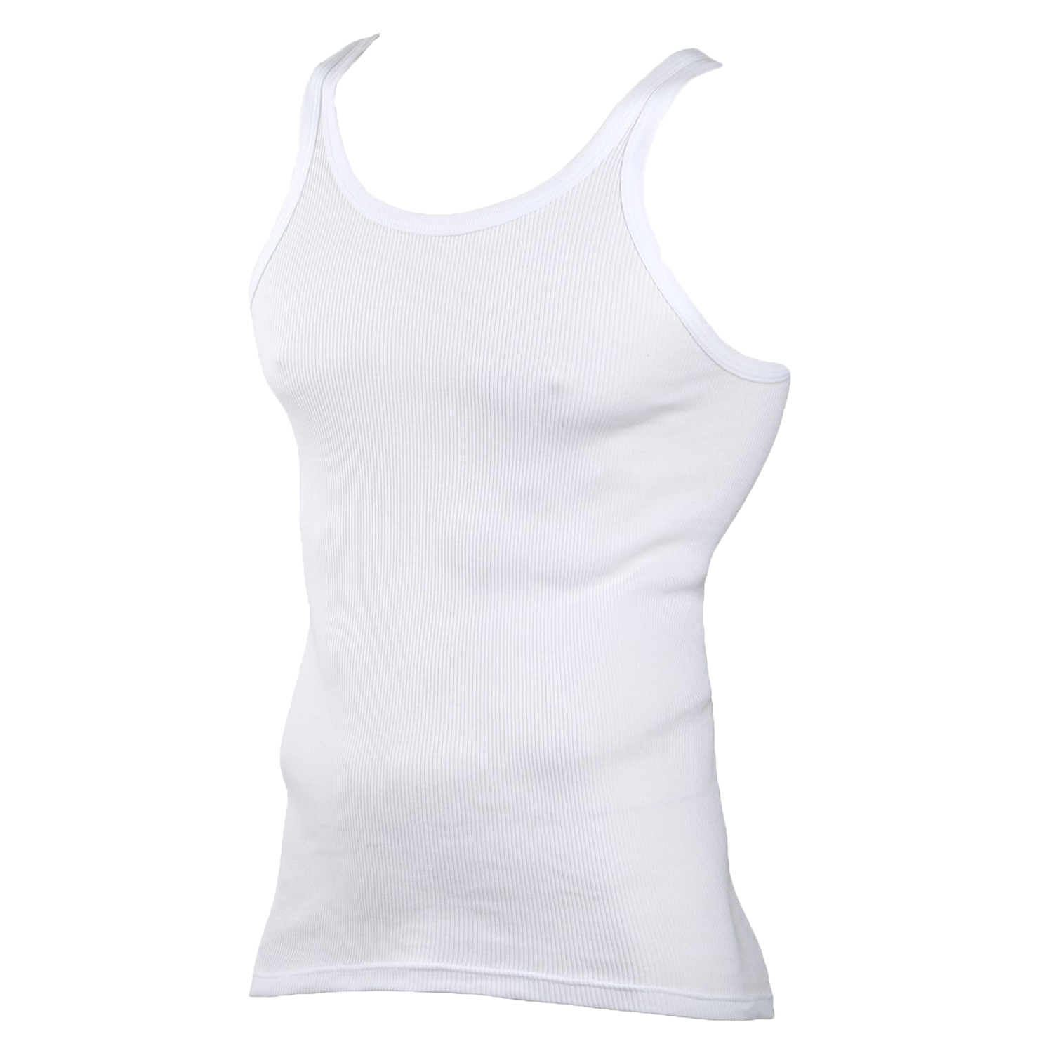 Unterhemd Weiß - 100 % gekämmte Baumwolle - XXL Größen