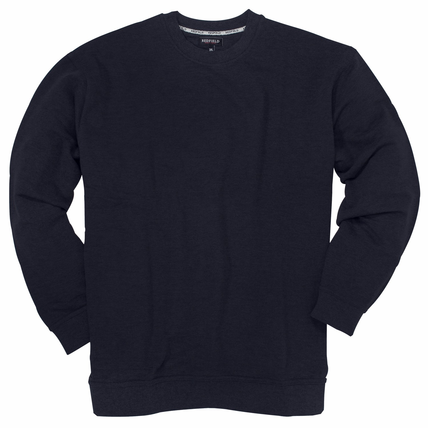 Dunkelblaues Rundhals Sweatshirt von Redfield in großen Größen bis 10XL für Herren