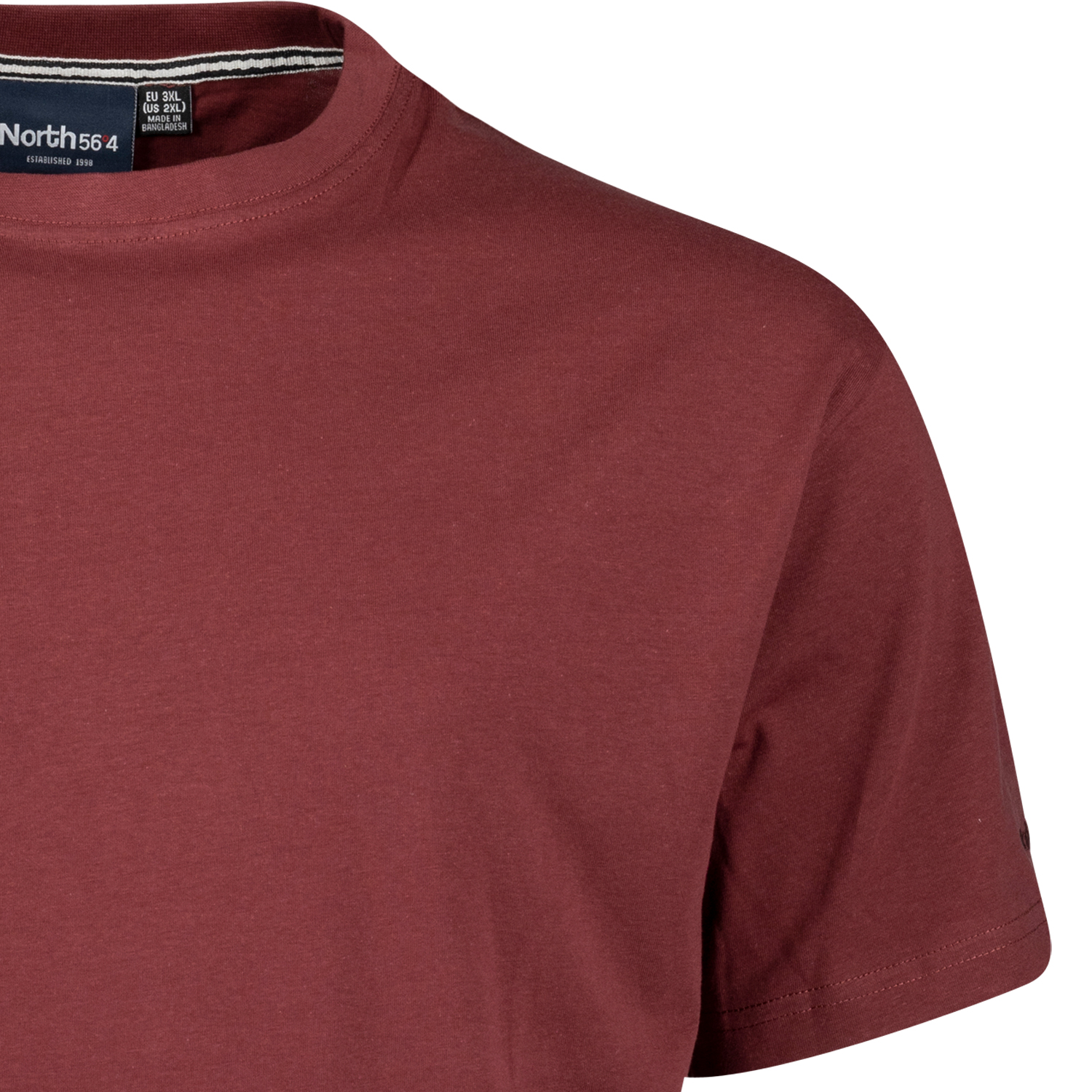 Basic-T-Shirt in weinrot - In Übergrößen bis 8XL