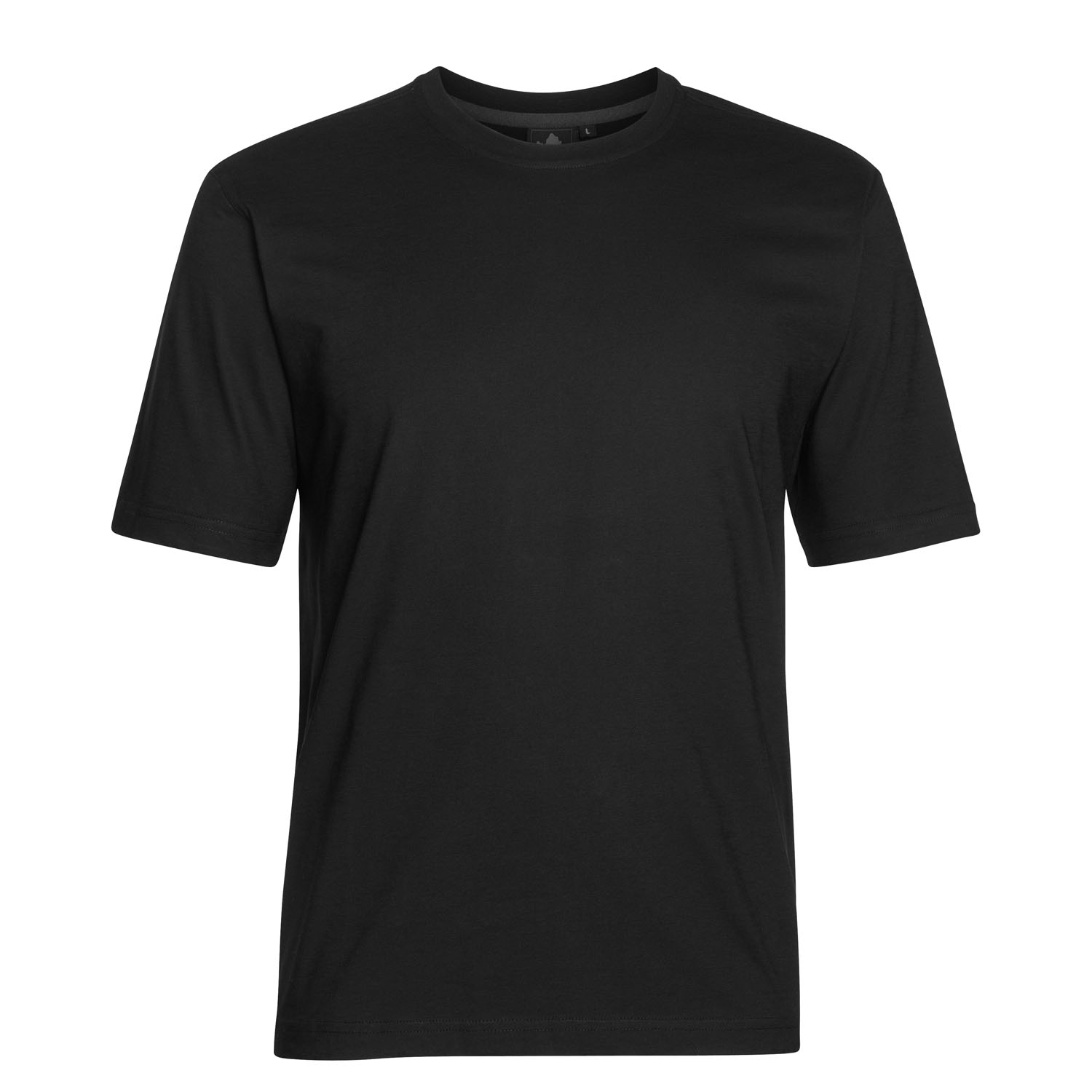 T-shirt noir avec col rond by Ahorn Sportswear en grandes tailles jusqu'au 10XL