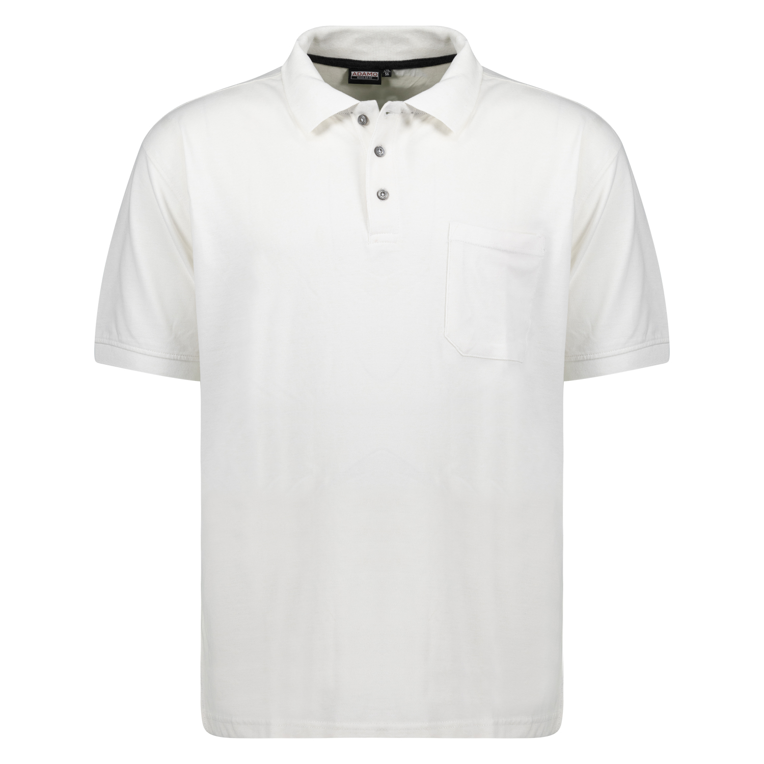 Polo shirt en blanc à manches courtes série Klaas REGULAR FIT by ADAMO en grandes tailles jusqu'au 10XL