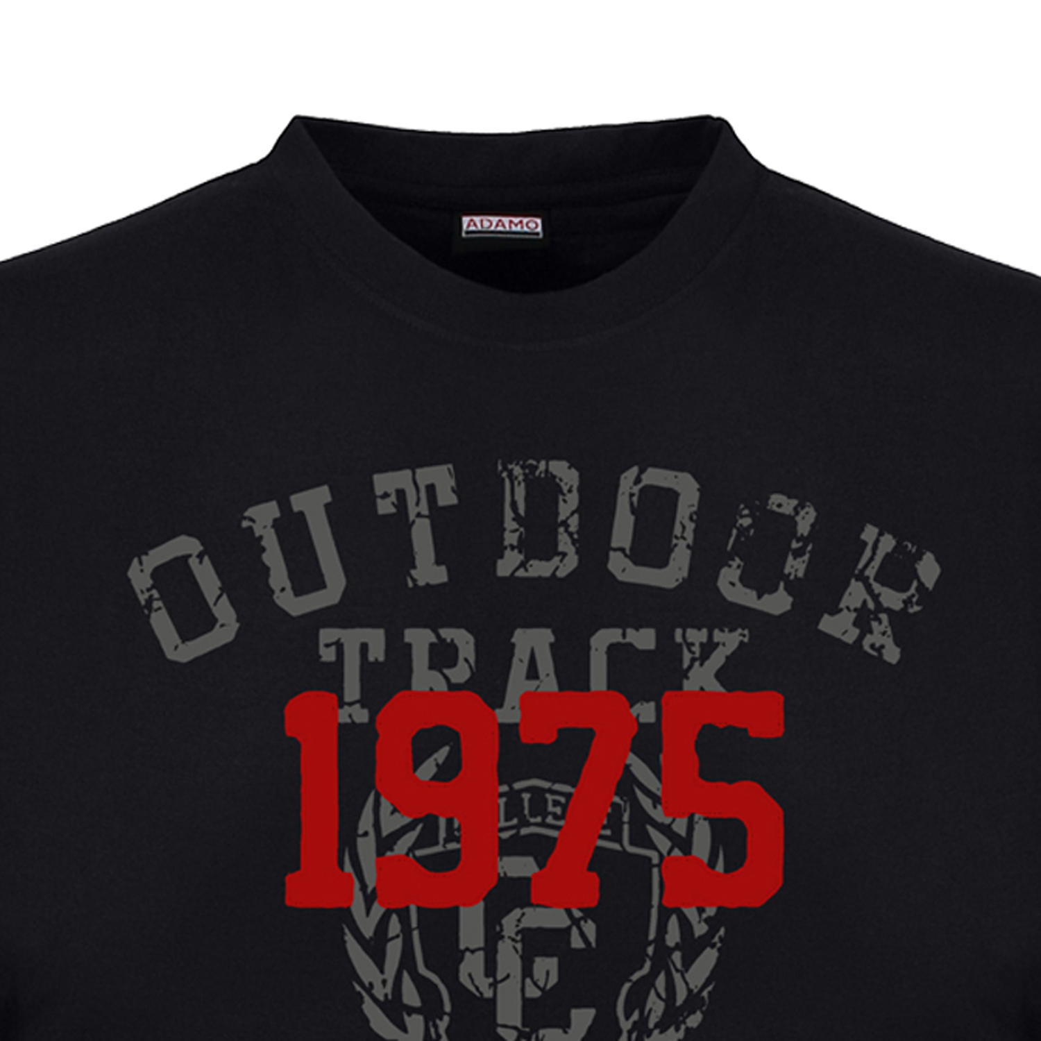 T-shirt noir avec empreinte by ADAMO en grandes tailles jusqu'au 12XL - Série "Outdoor Track"