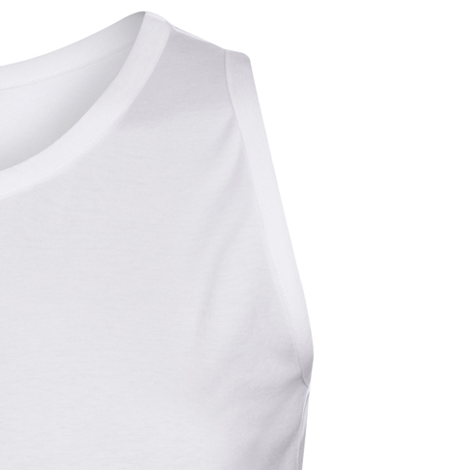 Basic Herren Rundhals Shirt ohne Arm in weiß von Ahorn Sportswear bis Übergröße 10XL