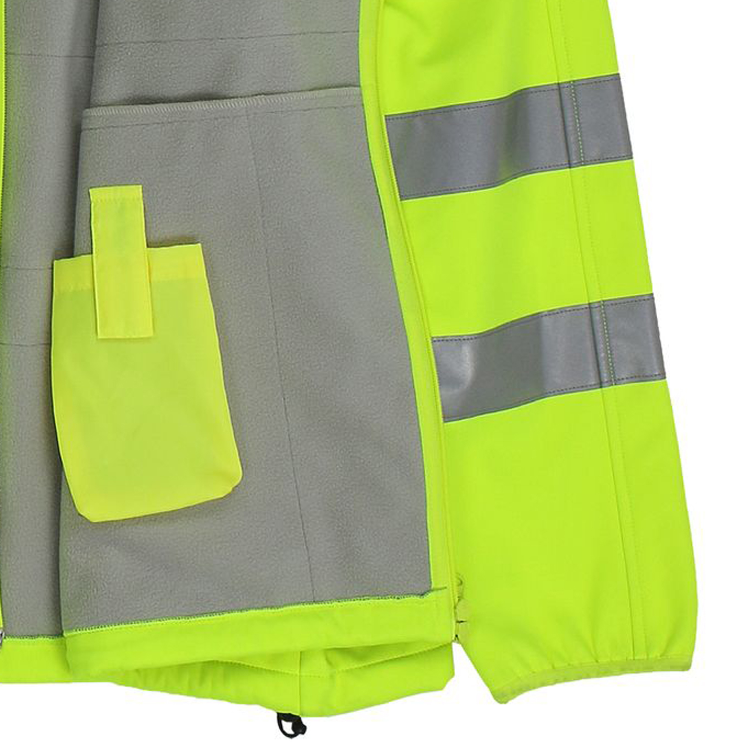 Veste softshell de travail et de visibilité by marc&mark grandes tailles jusqu'au 10XL/ jaune fluo / manches amovibles