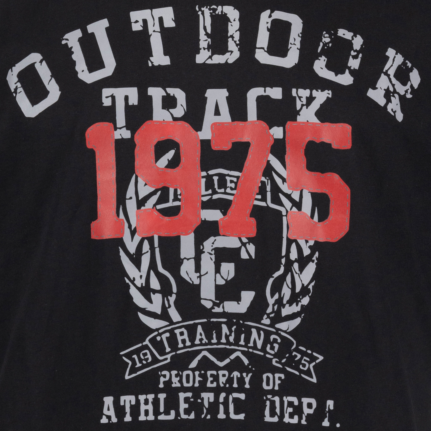 Bedrucktes Übergrößen T-Shirt 2XL-12XL Comfort Fit für Herren von Adamo in schwarz Modell "Outdoor Track"