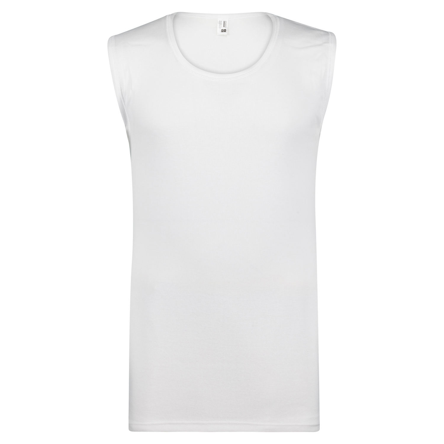 White city shirt without sleeve from ADAMO in plus sizes up to 20