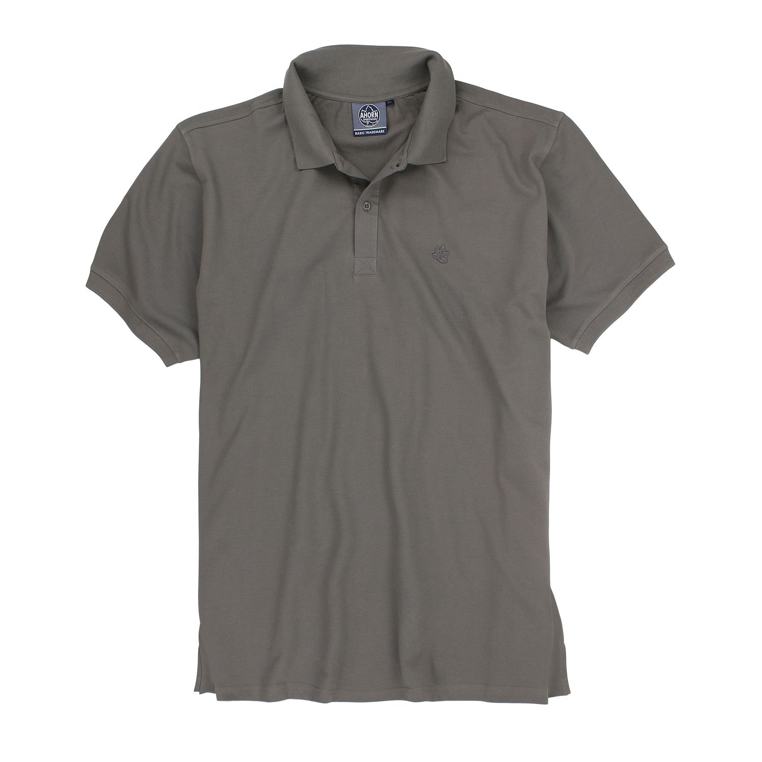 Pique Poloshirt in großen Größen bis 10XL für Herren kurzarm stahlgrau von Ahorn Sportswear