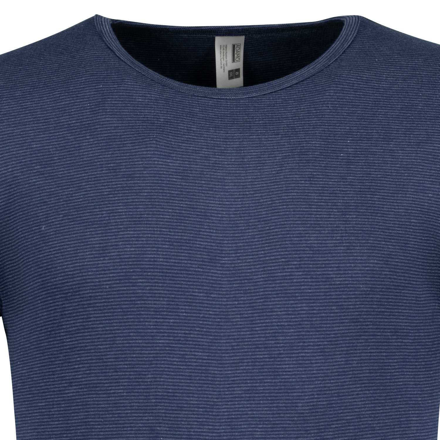 ADAMO Feinripp- Unterhemd mit halbem Arm in dunkelblau bis Übergröße 20