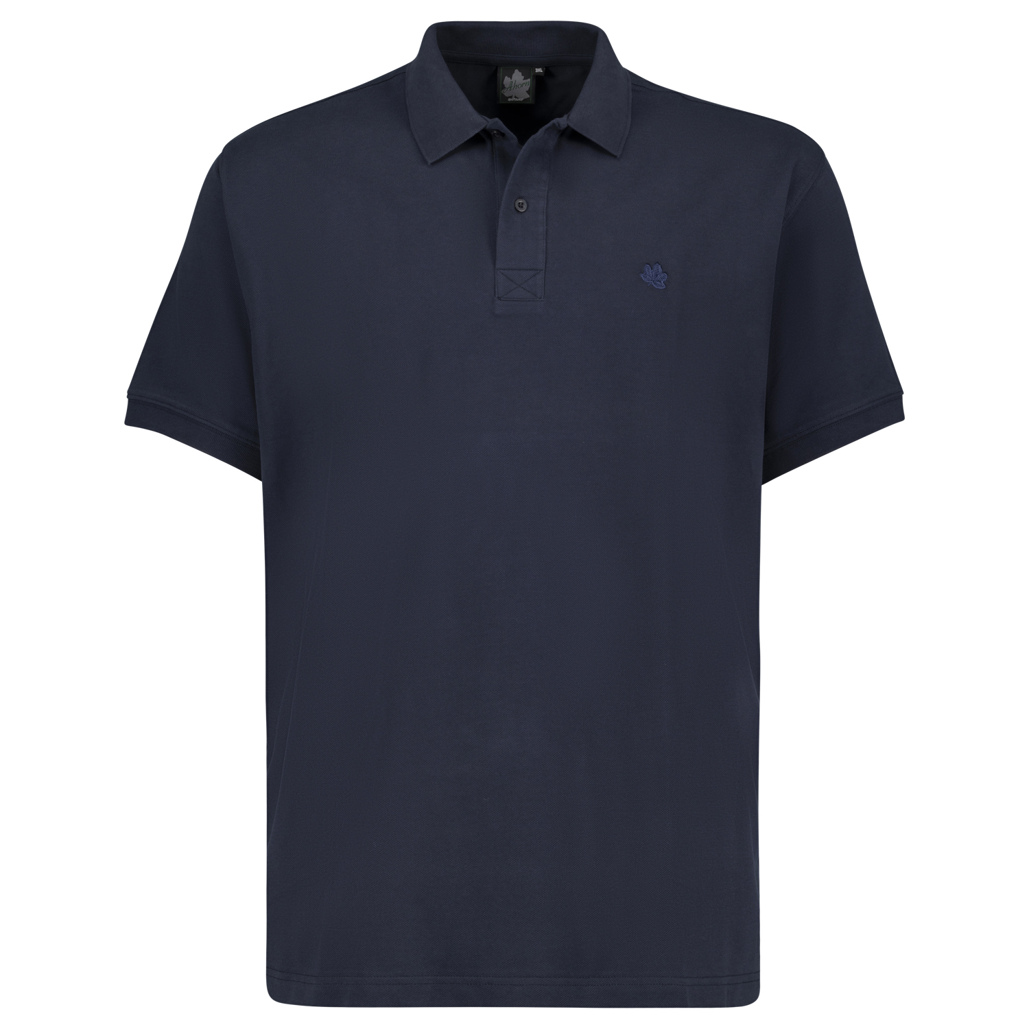 Übergrößen Herren Piqué Poloshirt kurzarm in dunkelblau von Ahorn Sportswear Größe 2XL-10XL