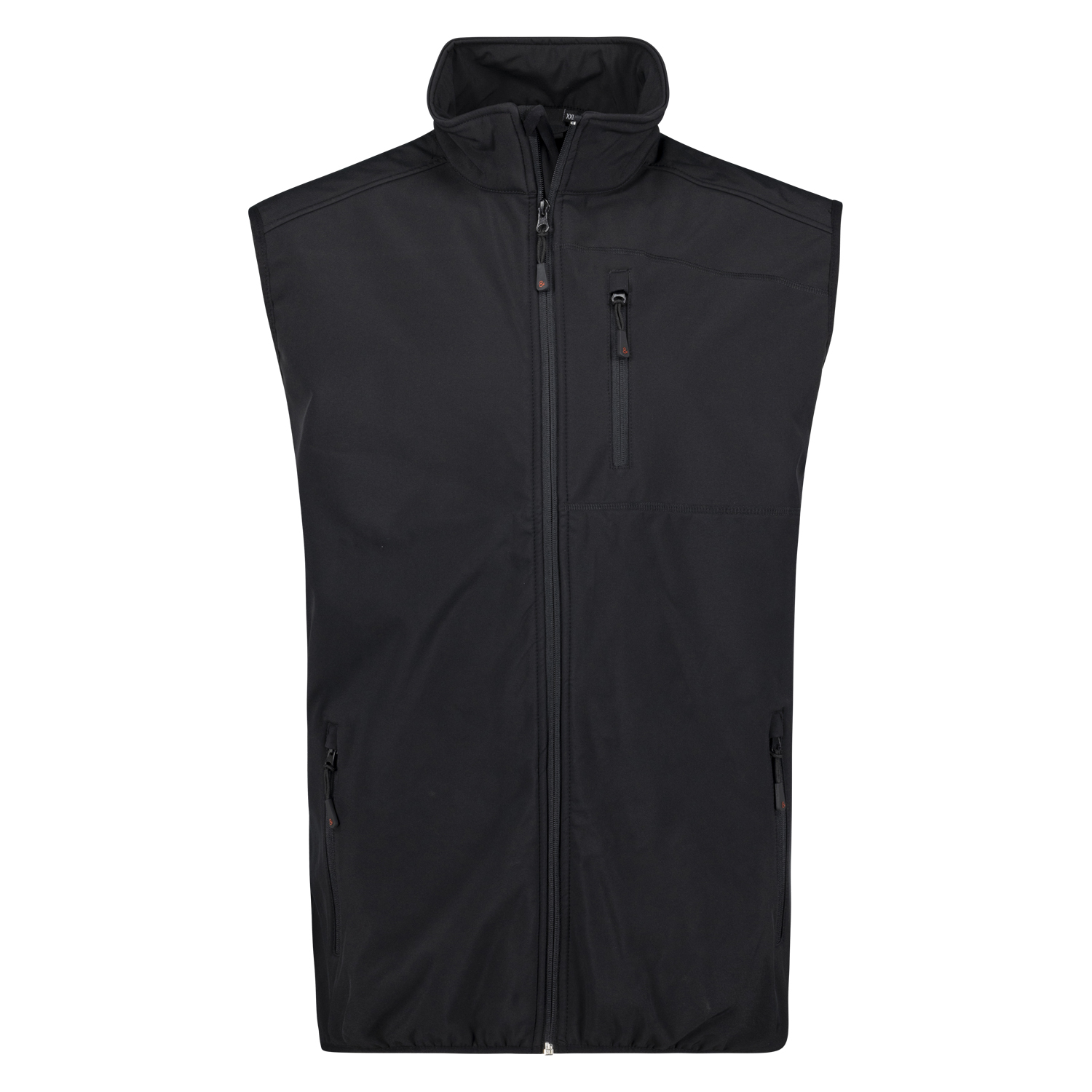Softshell vest in black by marc&mark in plus sizes up to 10XL
