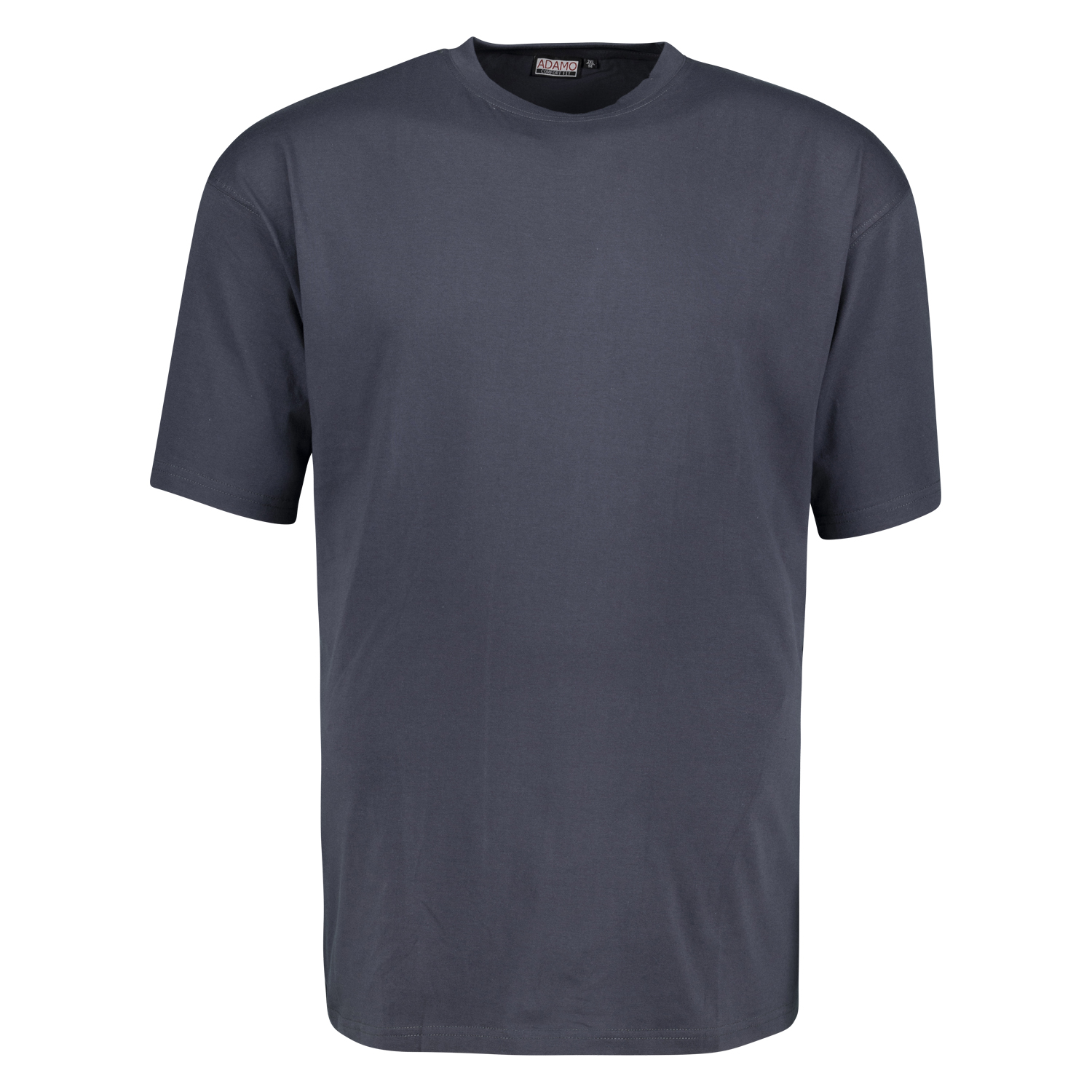 Dunkelgraues T-Shirt im Doppelpack COMFORT FIT Serie MARLON von ADAMO in großen Größen bis 12XL