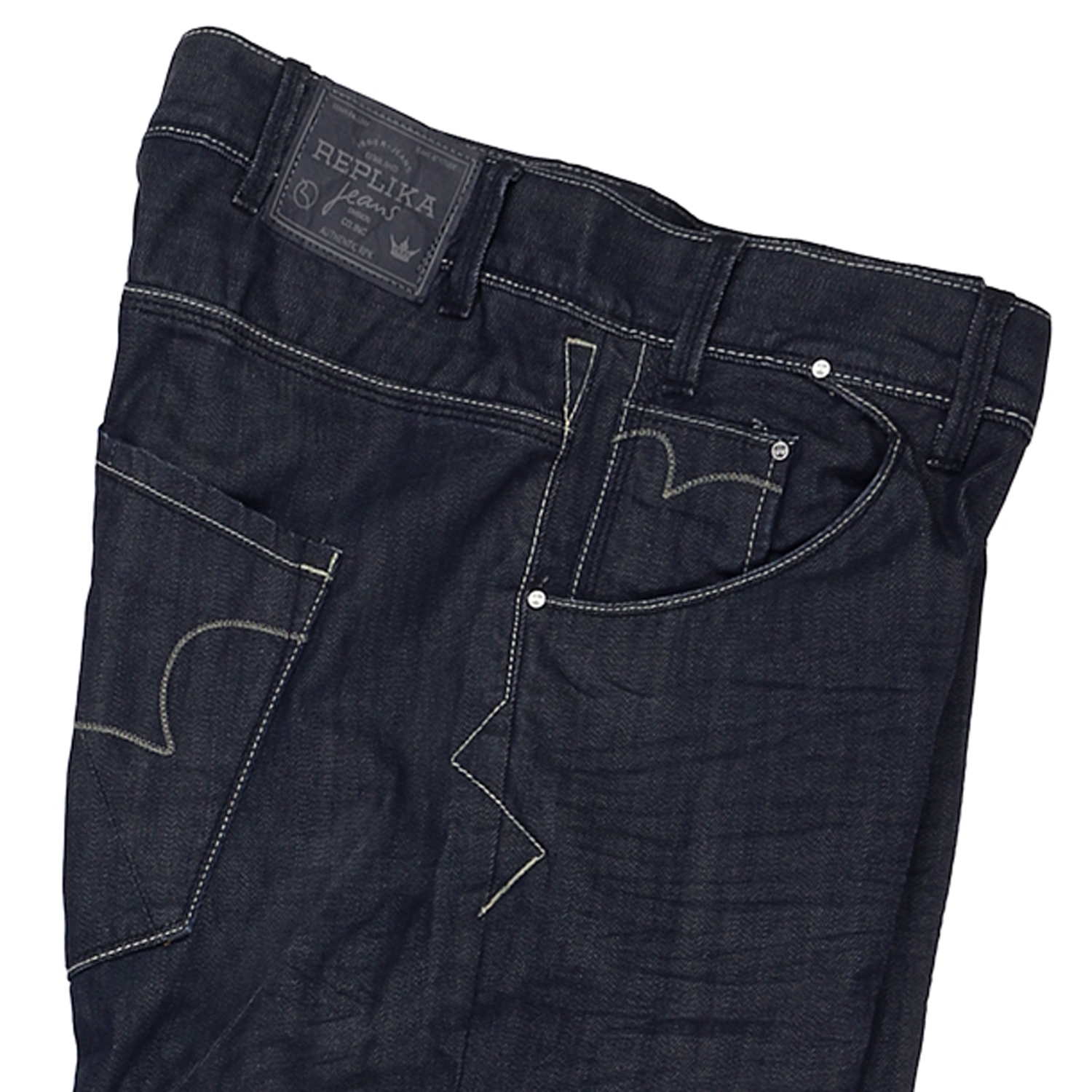Dunkelblaue Jeans von Replika - in Übergrößen