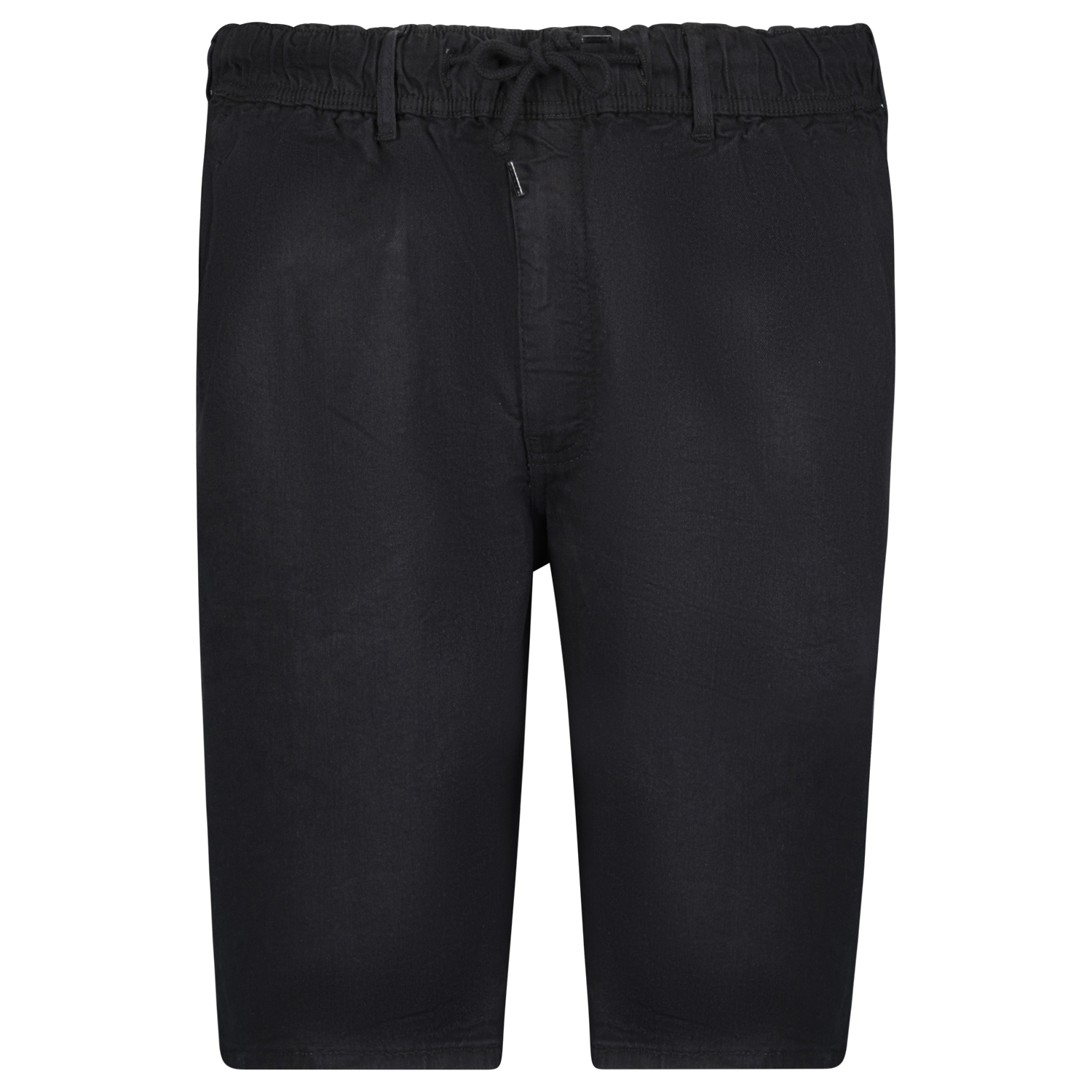 Jeans sweatpants short in black for men by Adamo series "Kansas" in oversizes up to 12XL