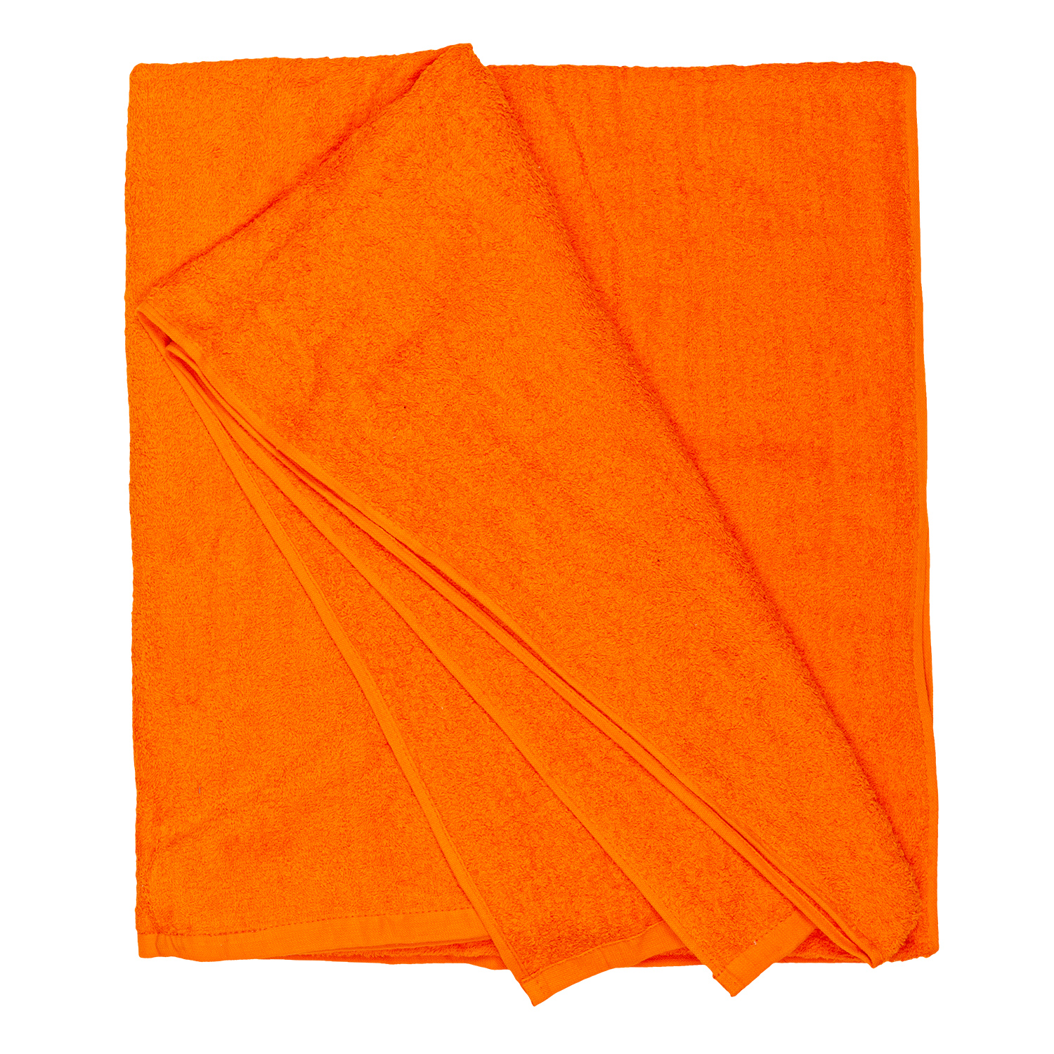 Bath towel series Helsinki in orange by Adamo in large sizes 100x220 cm or 155x220 cm