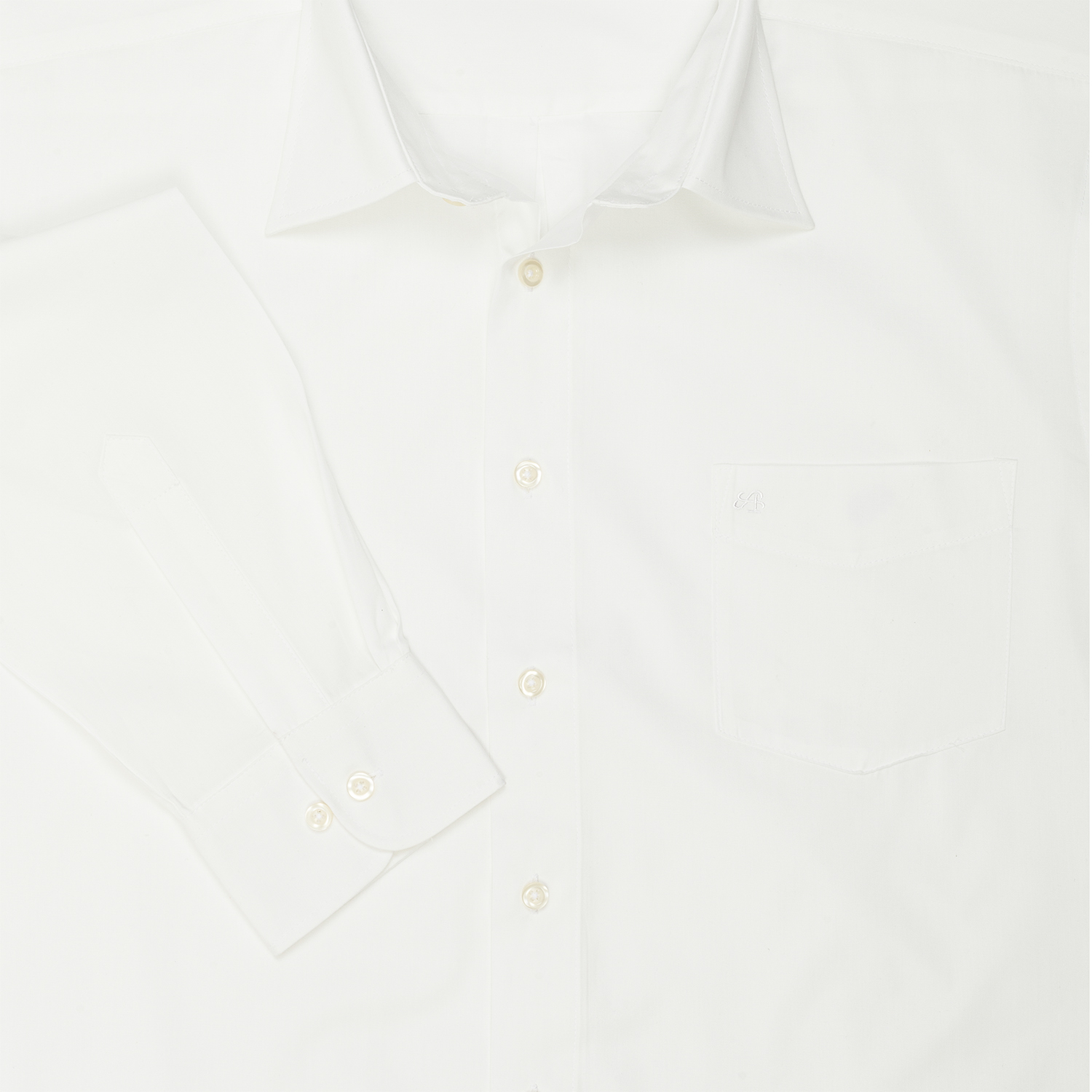 Weißes Herren Langarm Hemd  von ARRIVEE in großen Größen von XL bis 6XL