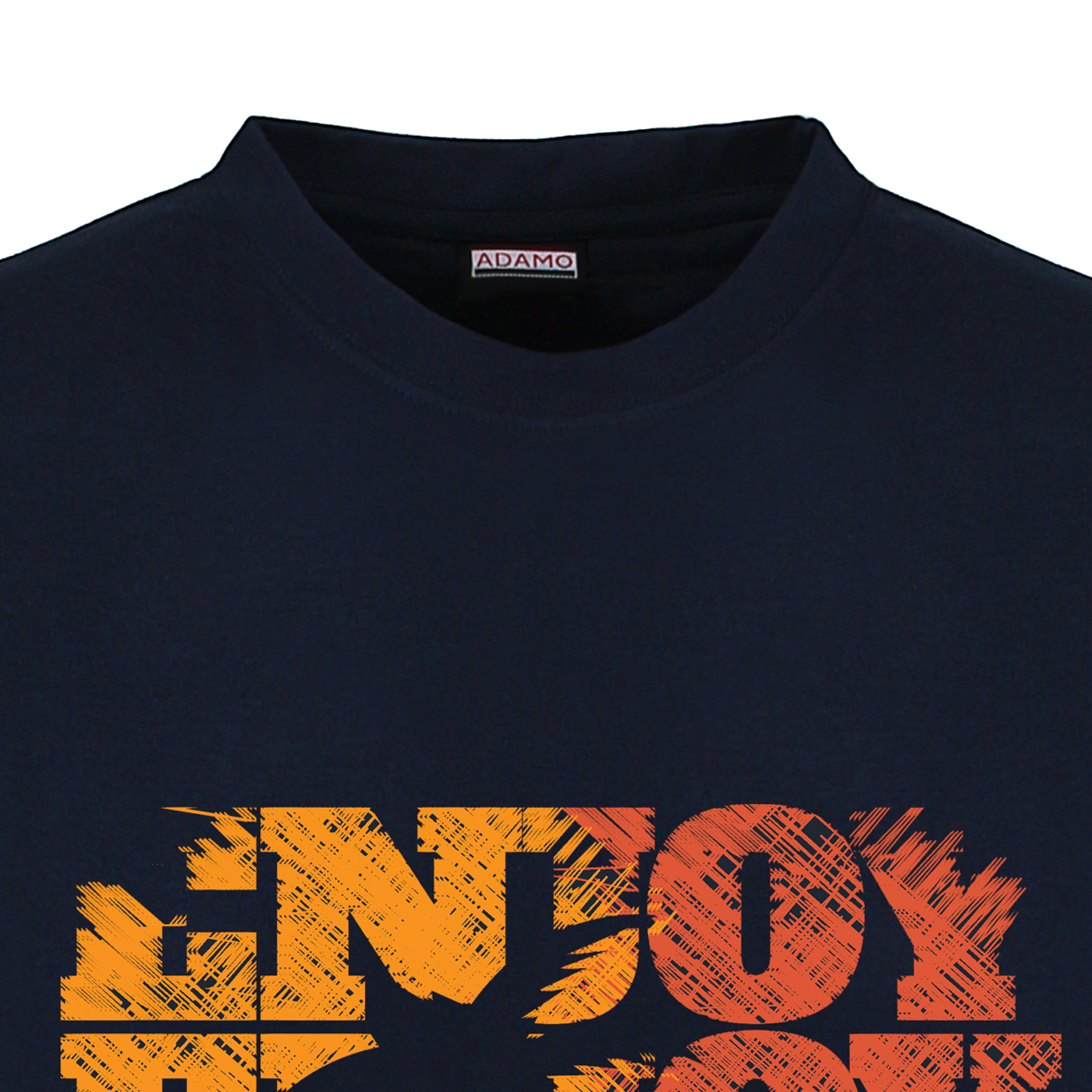 T-shirt bleu marine avec empreinte by ADAMO en grandes tailles jusqu'au 12XL - Série "ENJOY"