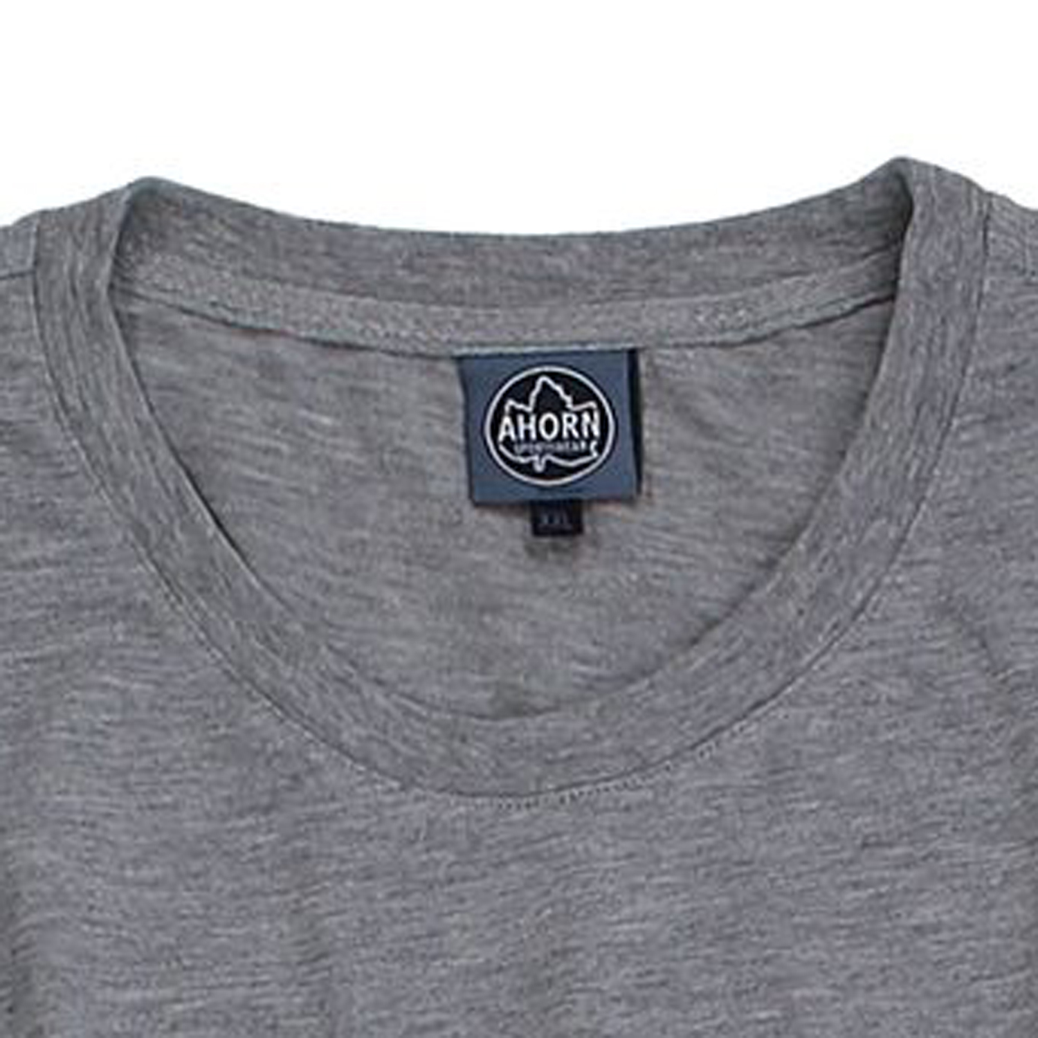 Lot de deux T-shirts gris chiné col rond by Ahorn Sportswear grandes tailles jusqu'au 10XL