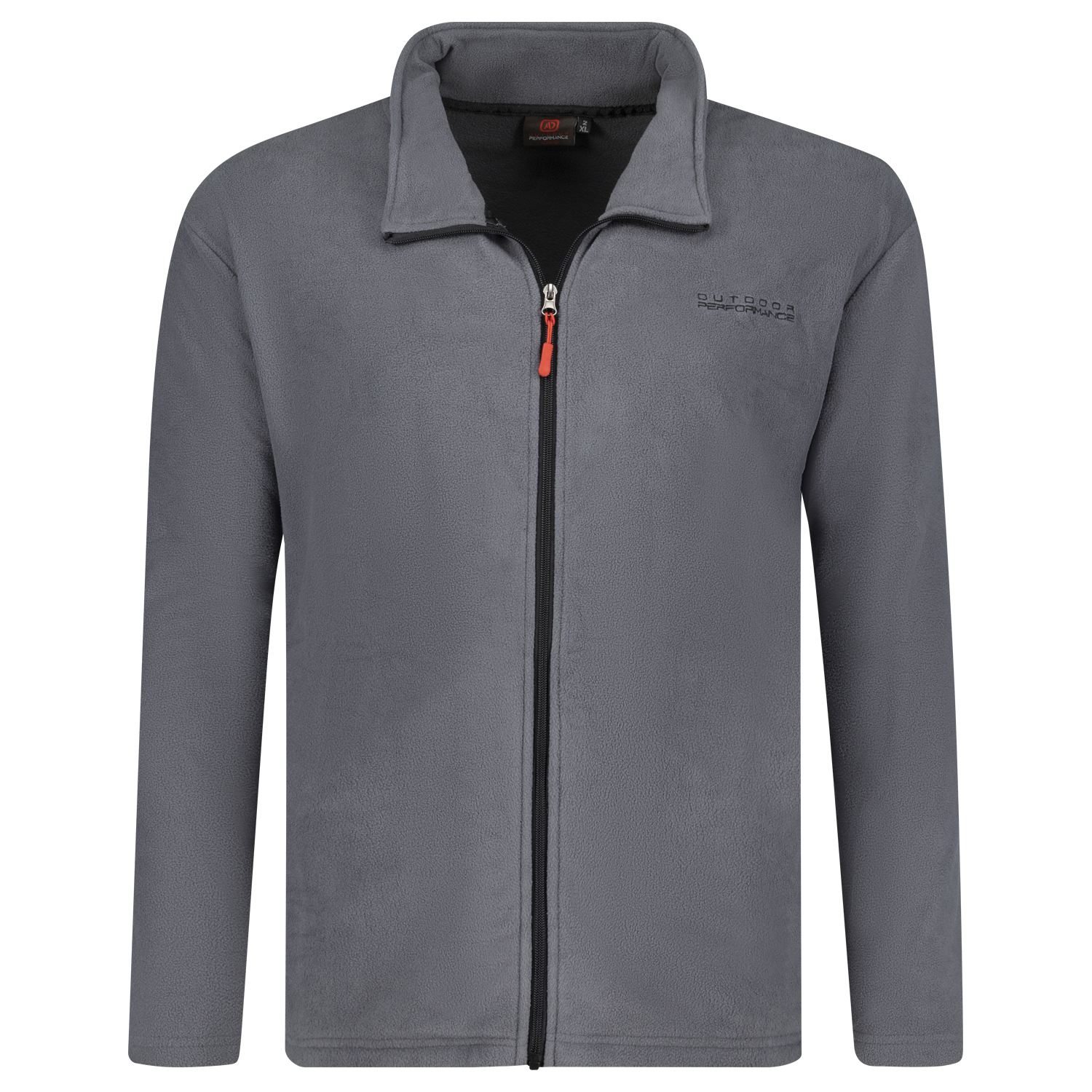Fleece jacket in grey Series Toronto by Adamo up to oversize 12XL