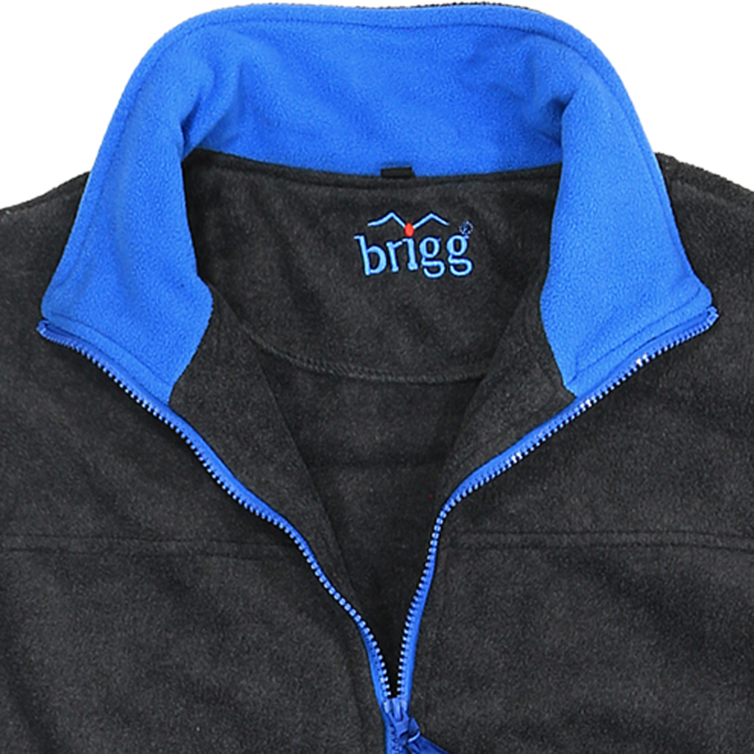 Fleece jacket in grey/blue by Brigg up to oversize 14XL