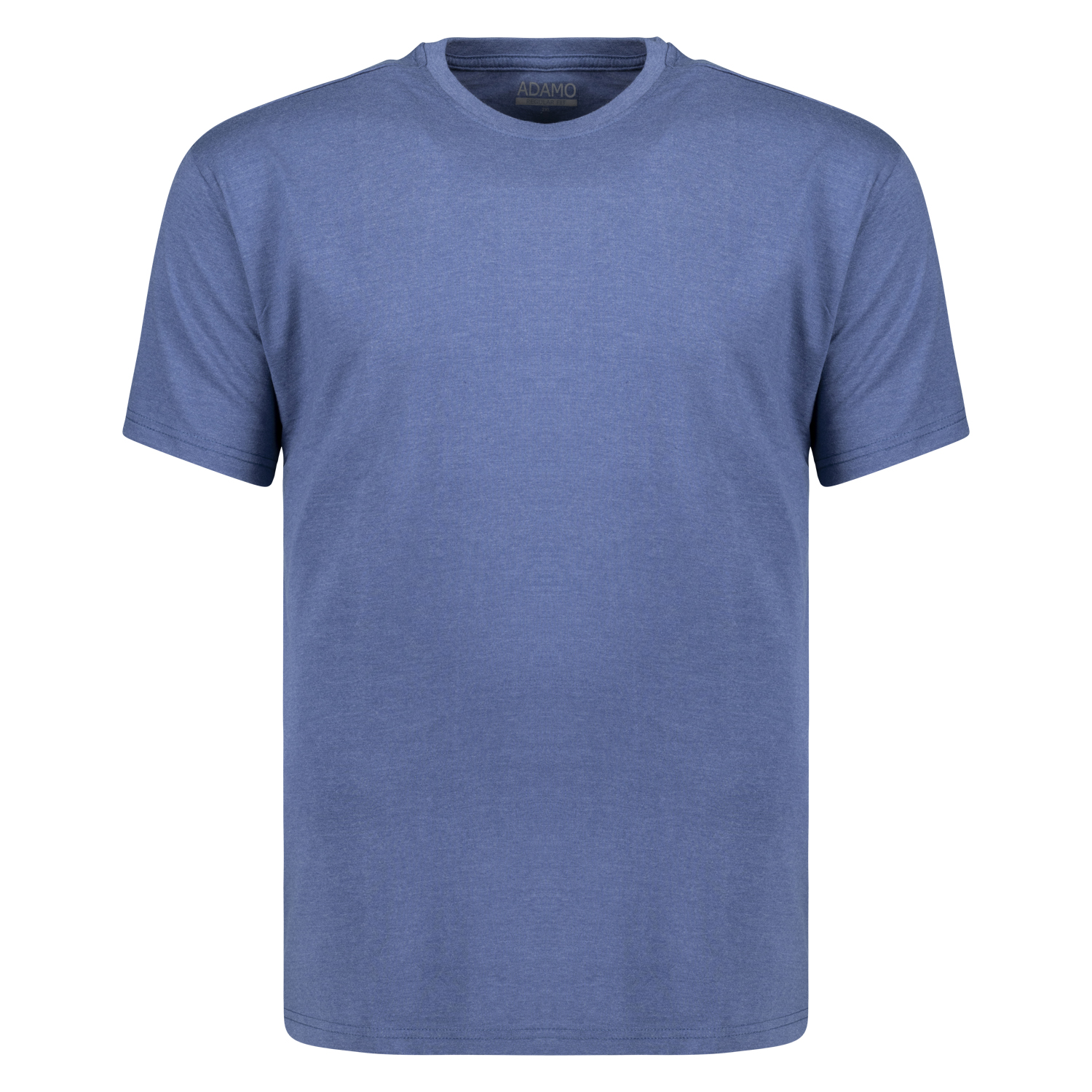Jeansblaues Herren Übergrößen T-Shirt meliert 2XL-12XL von ADAMO Modell Kevin mit Rundhals