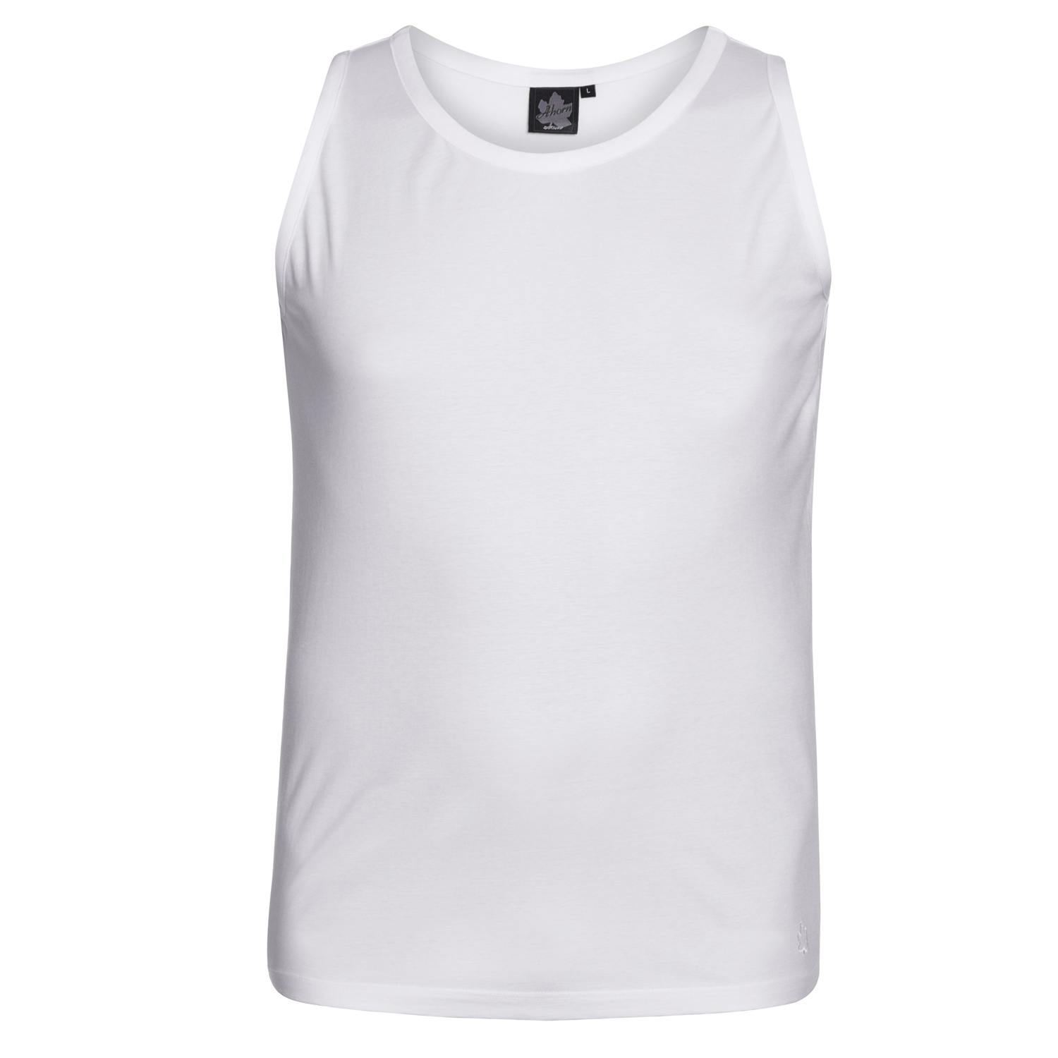 Basic Herren Rundhals Shirt ohne Arm in weiß von Ahorn Sportswear bis Übergröße 10XL
