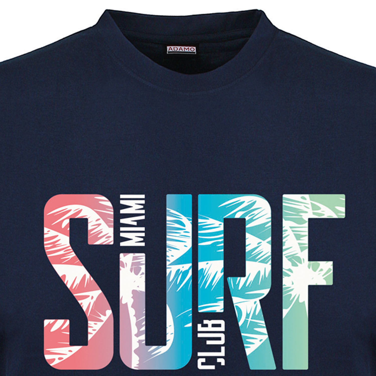 T-shirts série SURF by ADAMO jusqu'à la grande taille 14XL - couleur: bleu marine