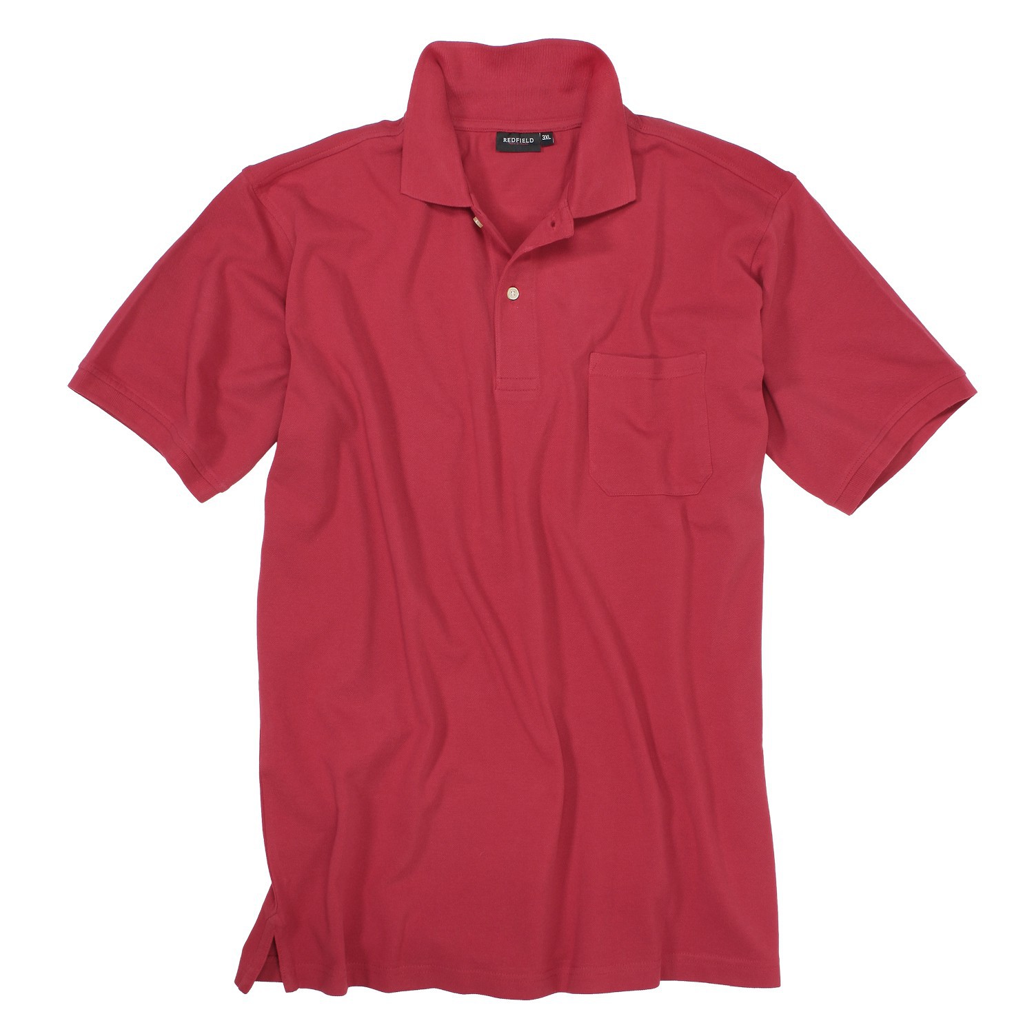 Red polo shirt by Redfield in plus sizes until 8XL