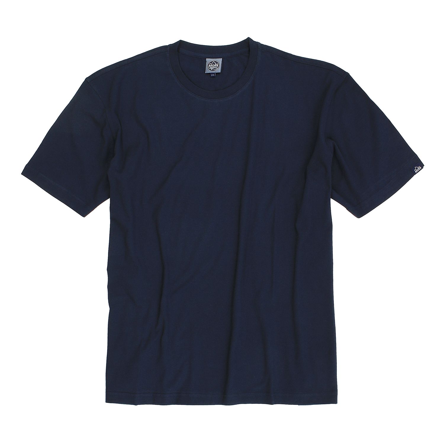 Dunkelblaues T-Shirt mit Rundhalsausschnitt im Doppelpack von Ahorn Sportswear bis Übergröße 10XL