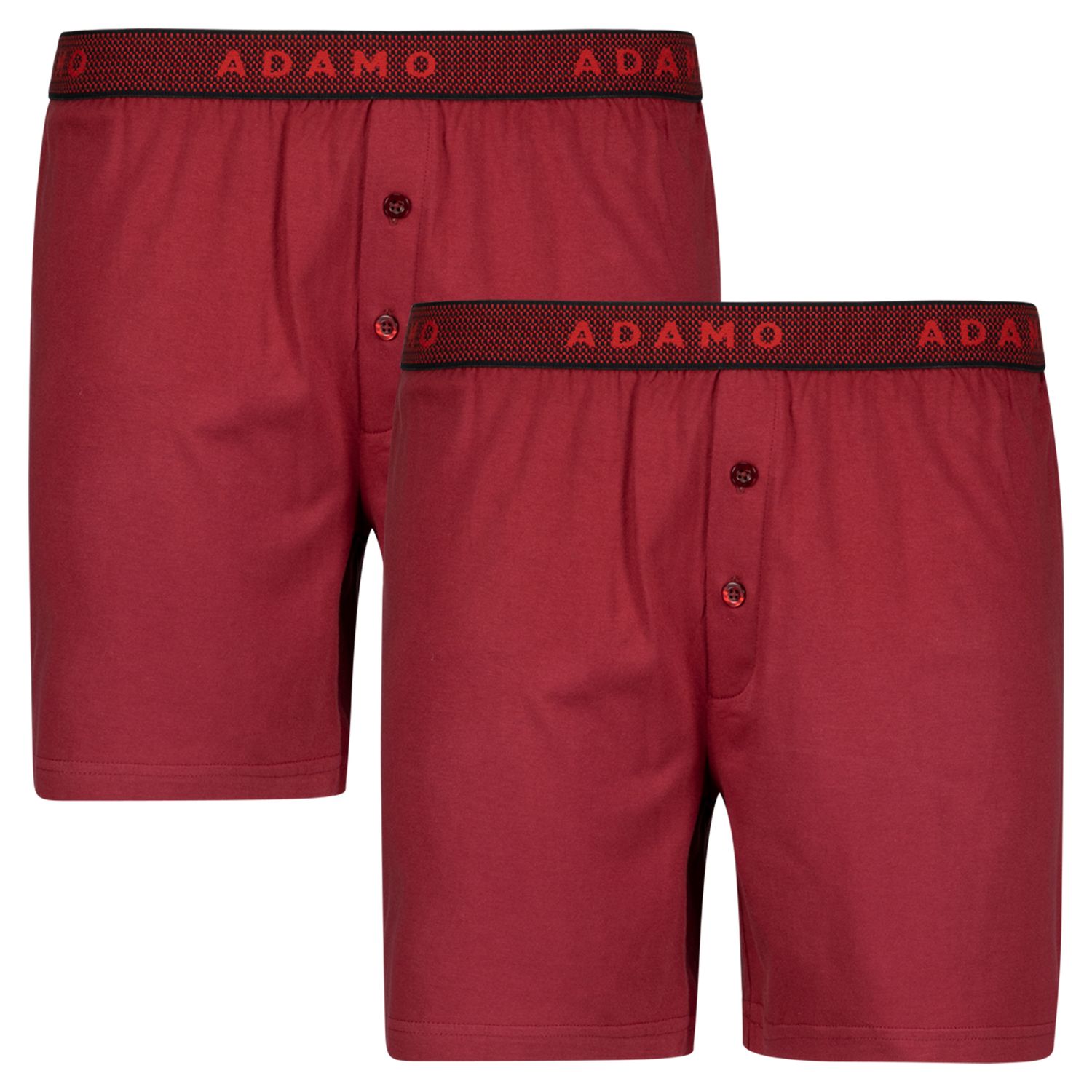 Burgundy boxershorts by ADAMO series "Jonas" in oversizes up to 20 // double pack