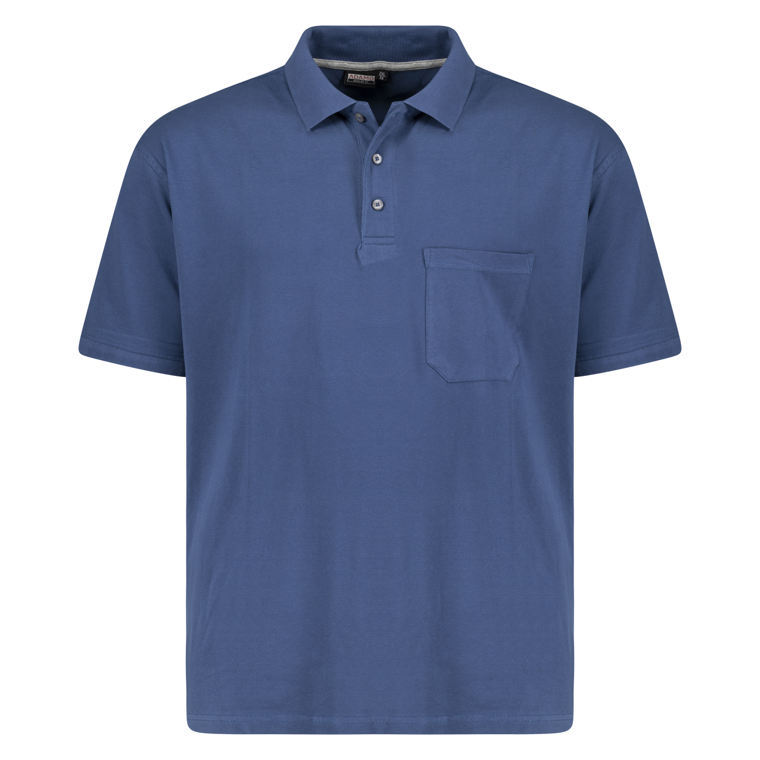 Admiralblaues Kurzarm Polo Shirt KLAAS von ADAMO in Pique Qualität für Herren in großen Größen bis 10XL