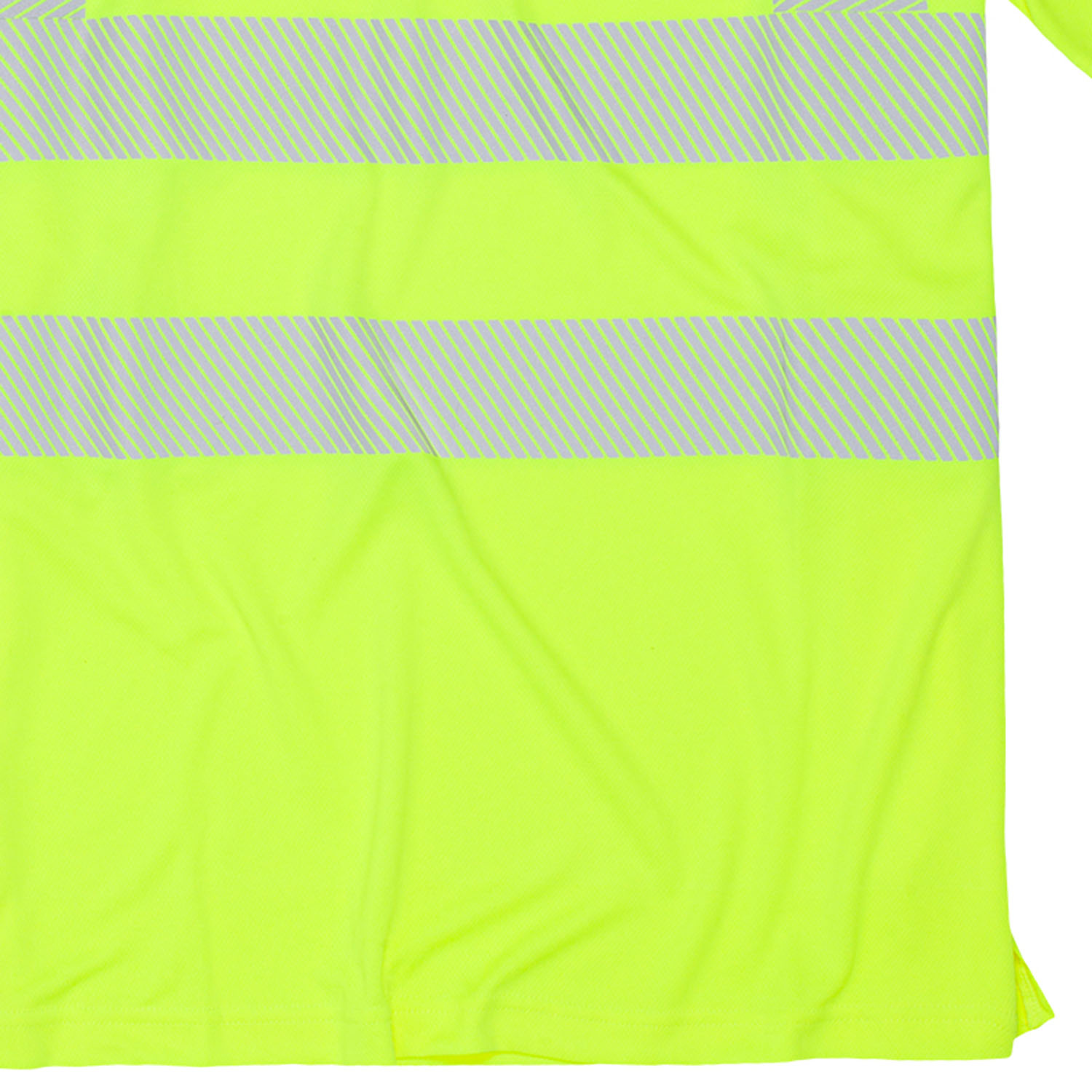 Neongelbes Warnschutz Poloshirt kurzarm für Herren von marc&mark in Übergrößen bis 8XL