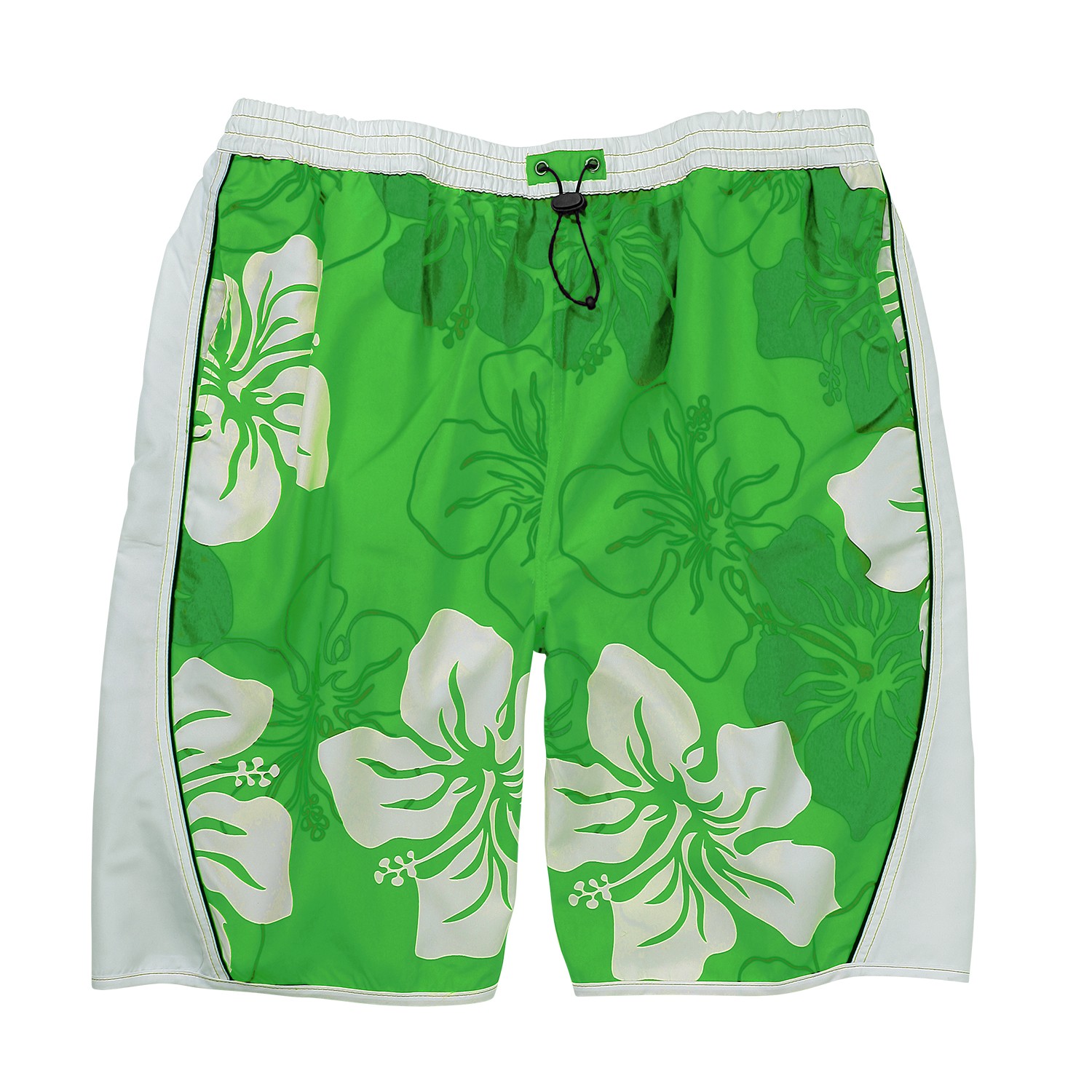 Swim bermuda by eleMar for men green-white patterned in oversizes up to 10XL