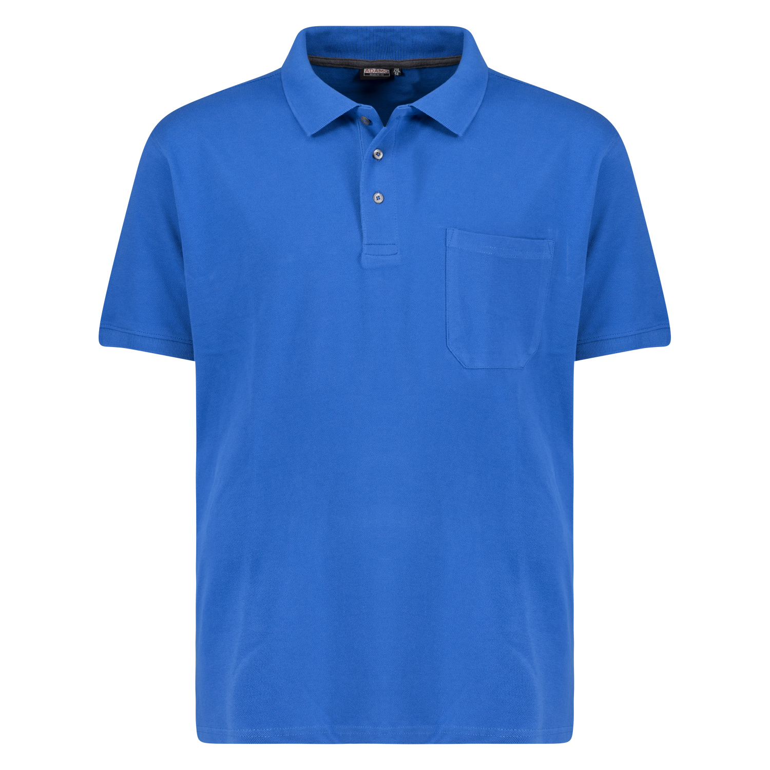 Polo shirt en azur à manches courtes série Klaas REGULAR FIT by ADAMO en grandes tailles jusqu'au 10XL