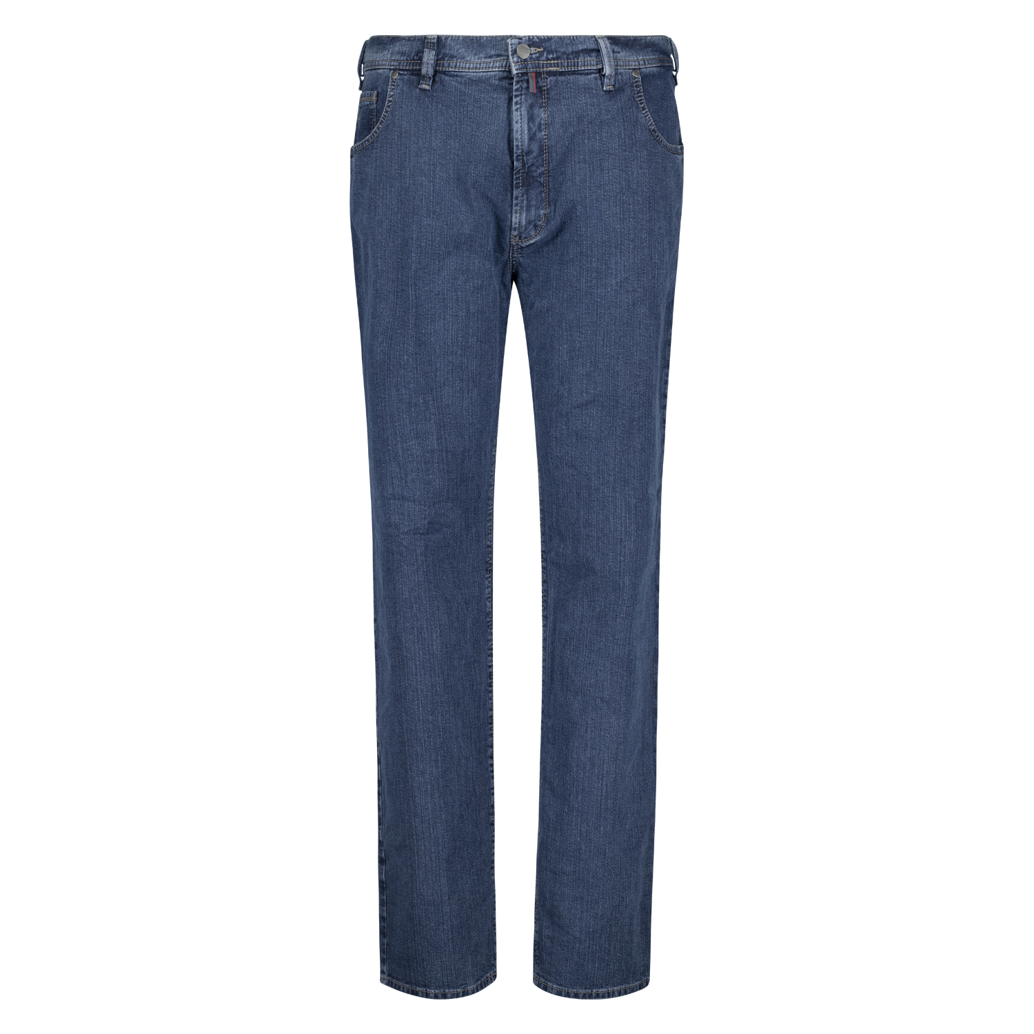 Stone-washed five-pocket-jeans blue by Pionier in extra large sizes up to 40, 70 and 85