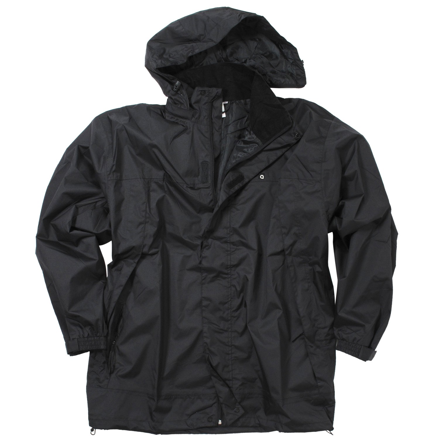 Black rain jacket from Aero in king sizes up to 8 XL