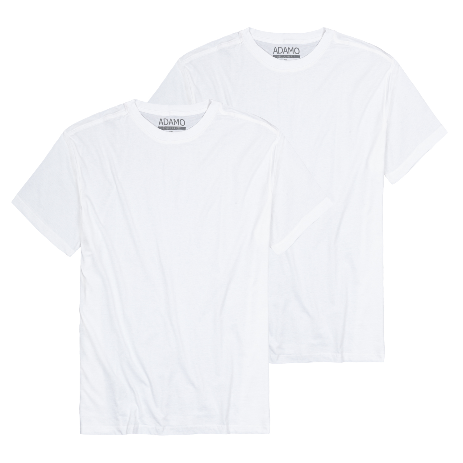 T-shirts in white series Kilian regular fit by Adamo for men up to oversize 10XL - double pack