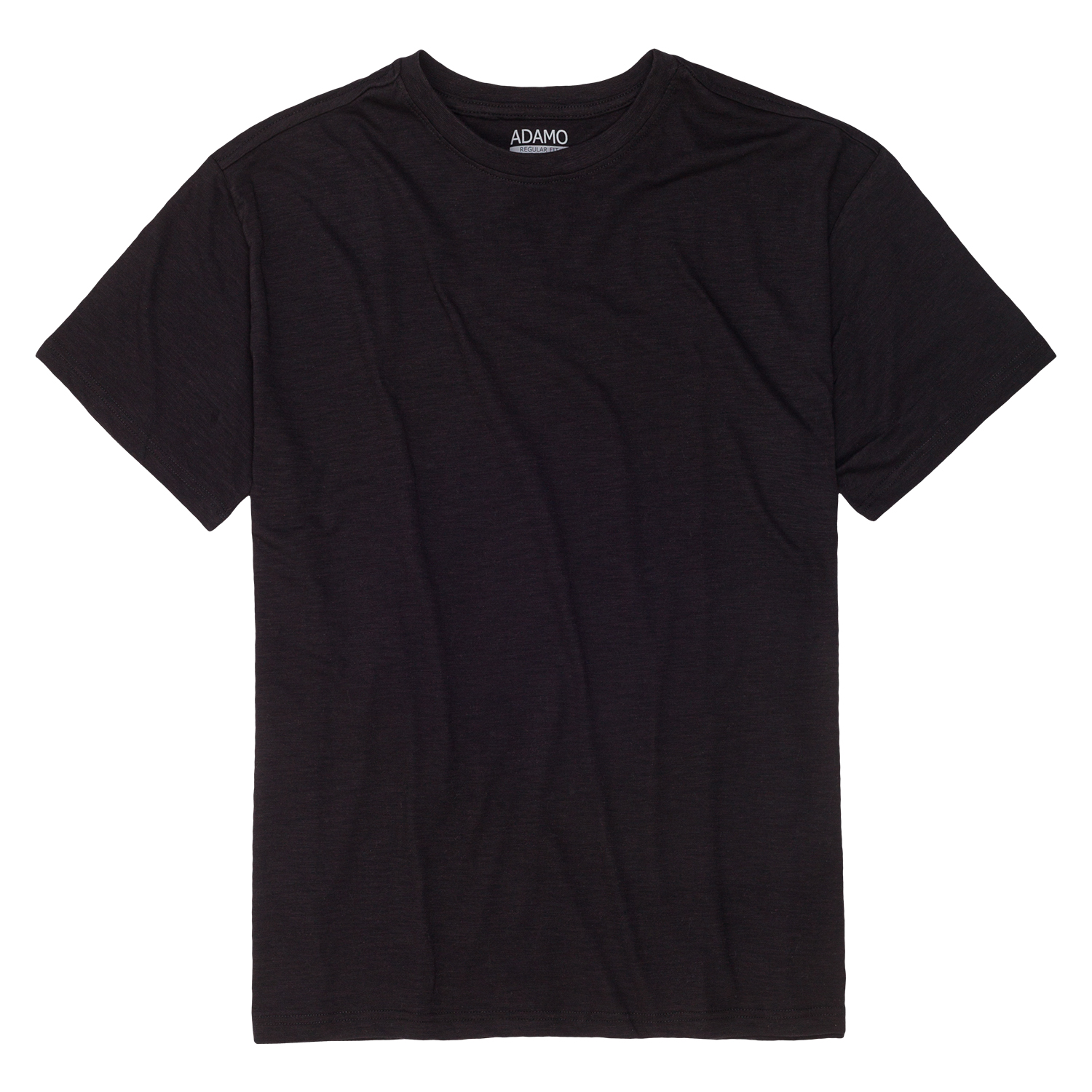 T-shirt in black series Kevin slub-effect regular fit by Adamo for men up to oversize 12XL