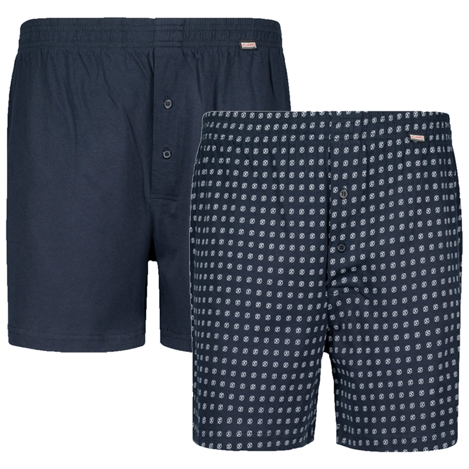 Dark blue DEAN boxershorts by ADAMO in oversizes up to 32 (double pack)