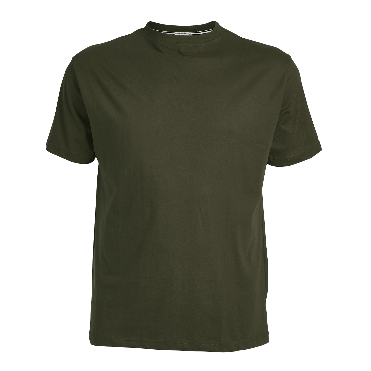 T-shirt vert olive col rond de Greyes/North56°4 // grandes tailles jusqu'au 8XL