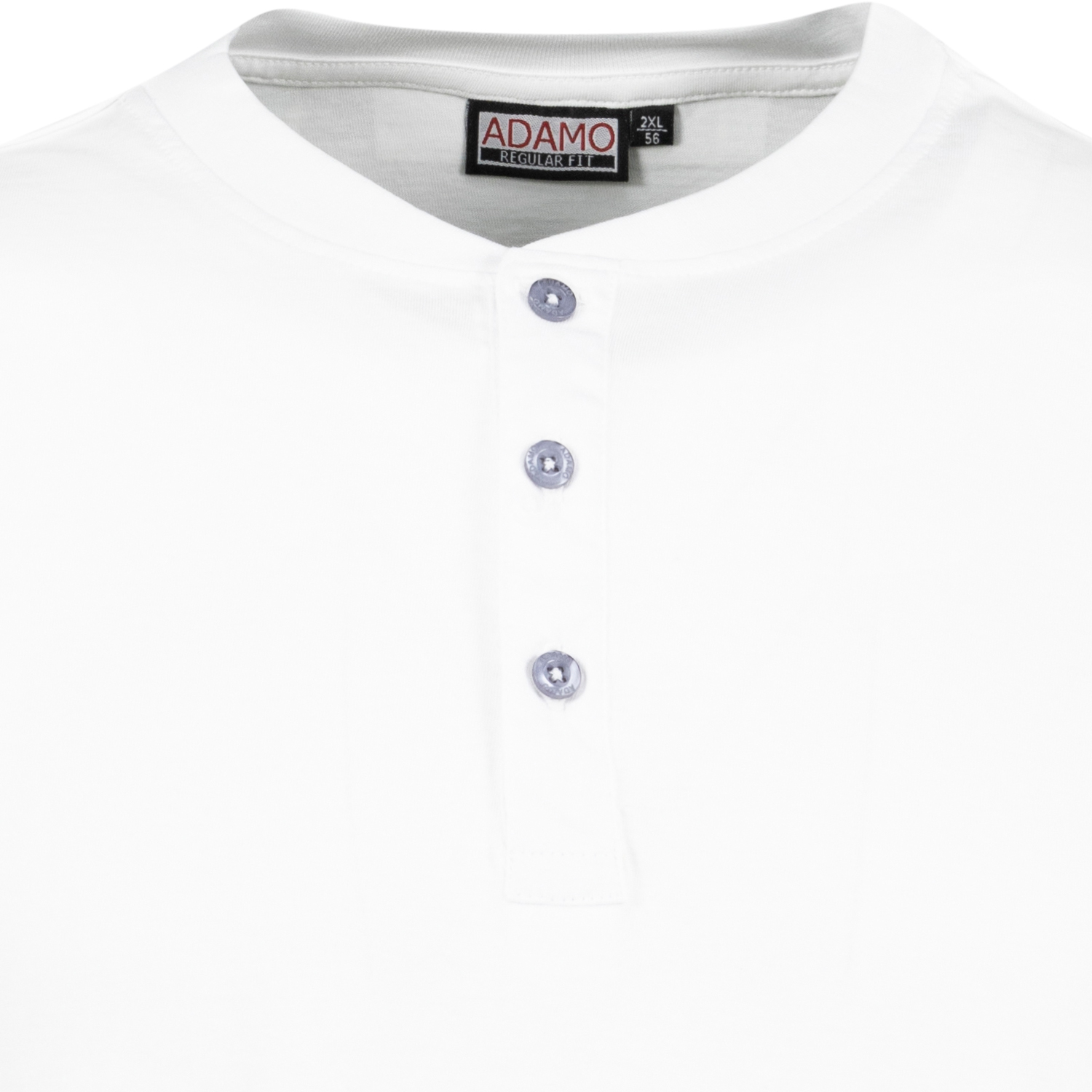 Herren T-Shirt mit Knopfleiste REGULAR FIT von Adamo Serie Silas in Übergrößen bis 10XL