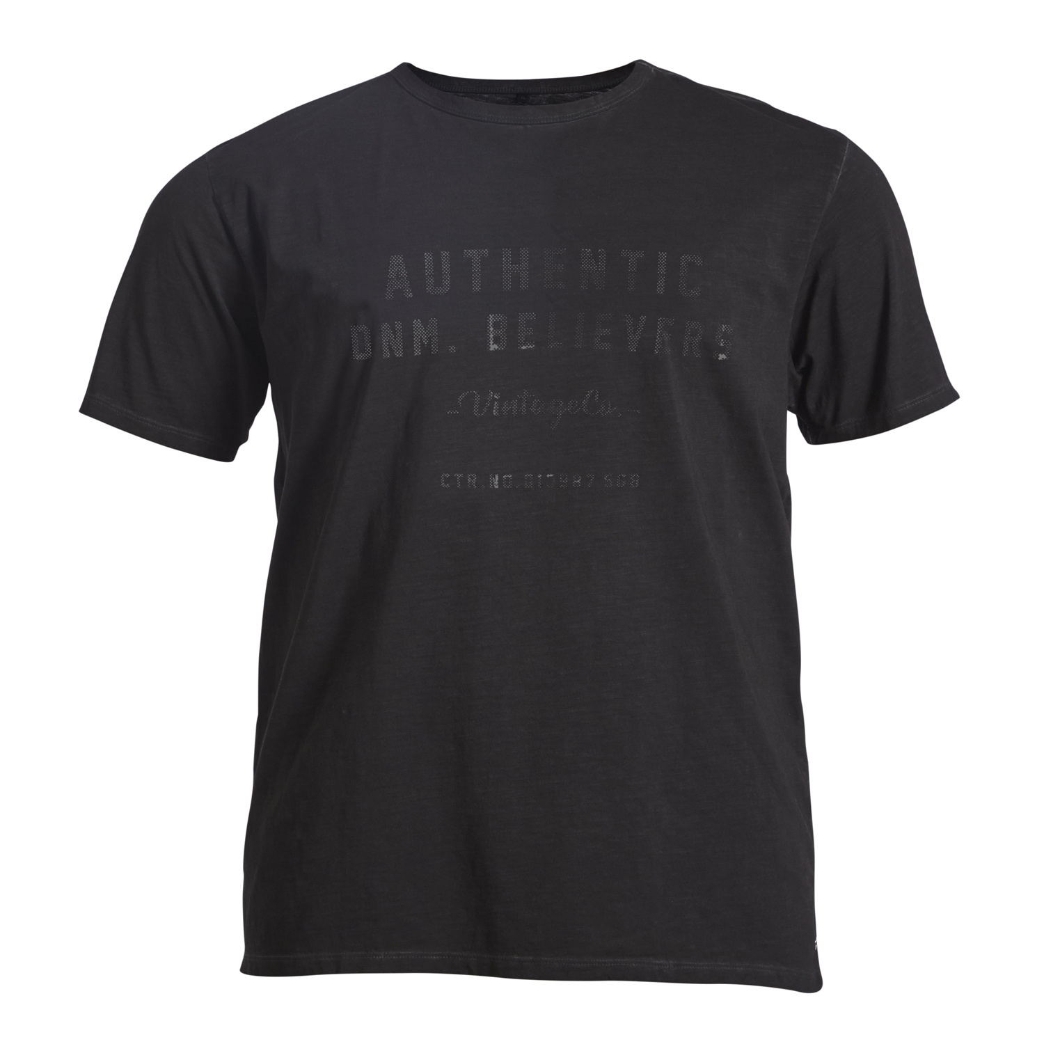 T-shirt noir en fil flammé de Replika grandes tailles jusqu'au 8XL