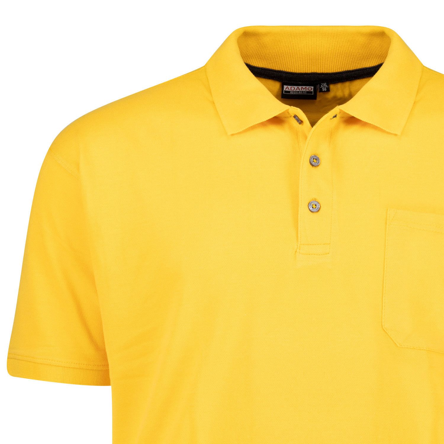 ADAMO Herren Pique Polohemd kurzärmlig Modell KLAAS in gelb bis Übergröße 10XL Regular Fit